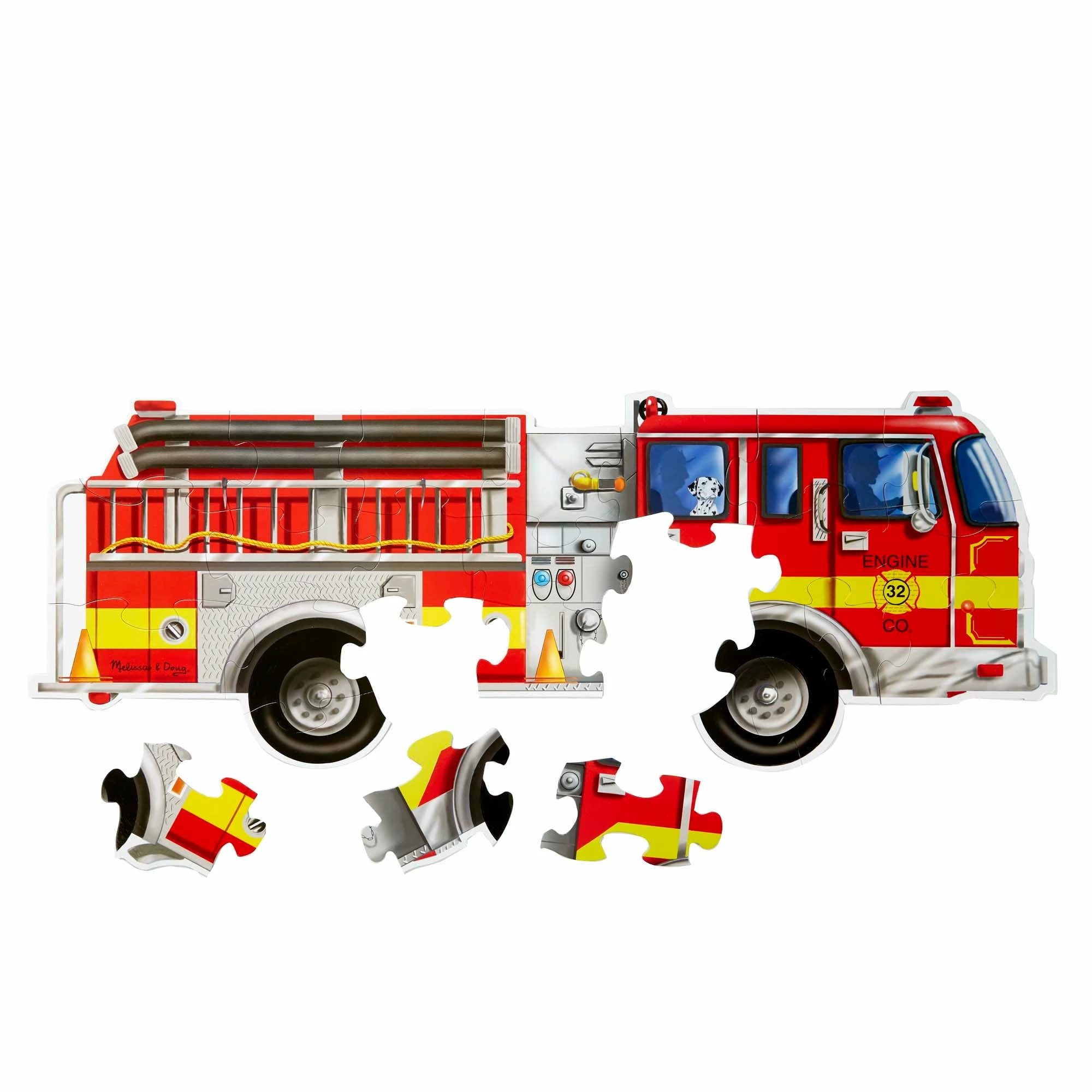Melissa & Doug Giant Fire Truck Floor Puzzle - 24pc - Image 4