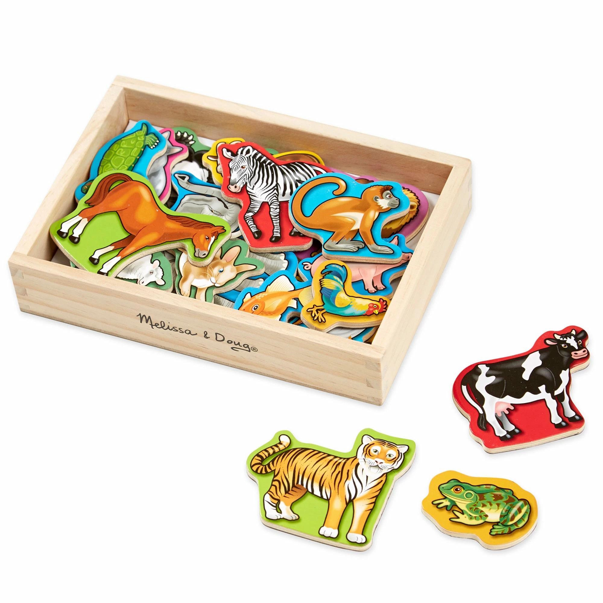 Melissa & Doug Wooden Animal Magnets