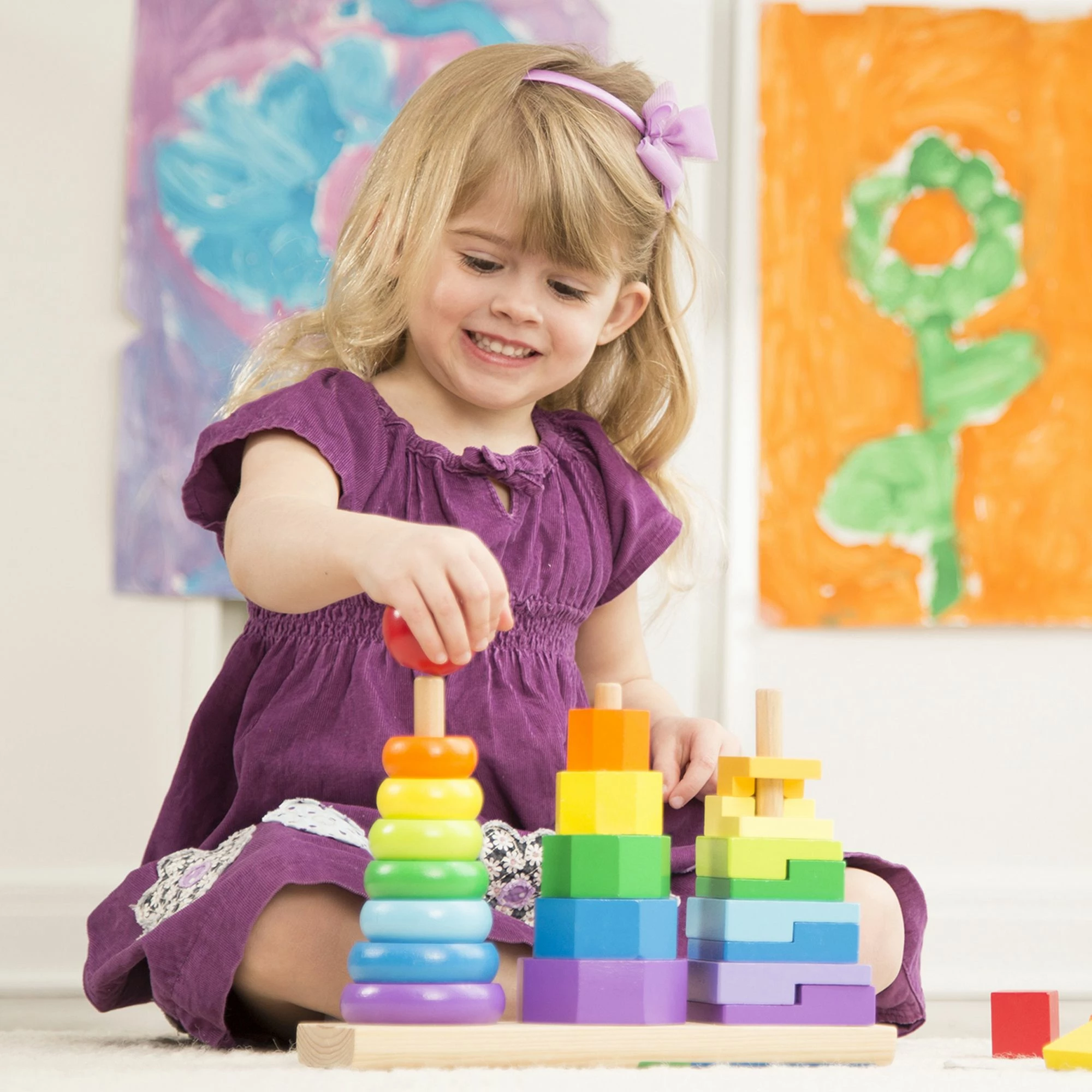 Melissa & Doug Geometric Stacker - Image 4