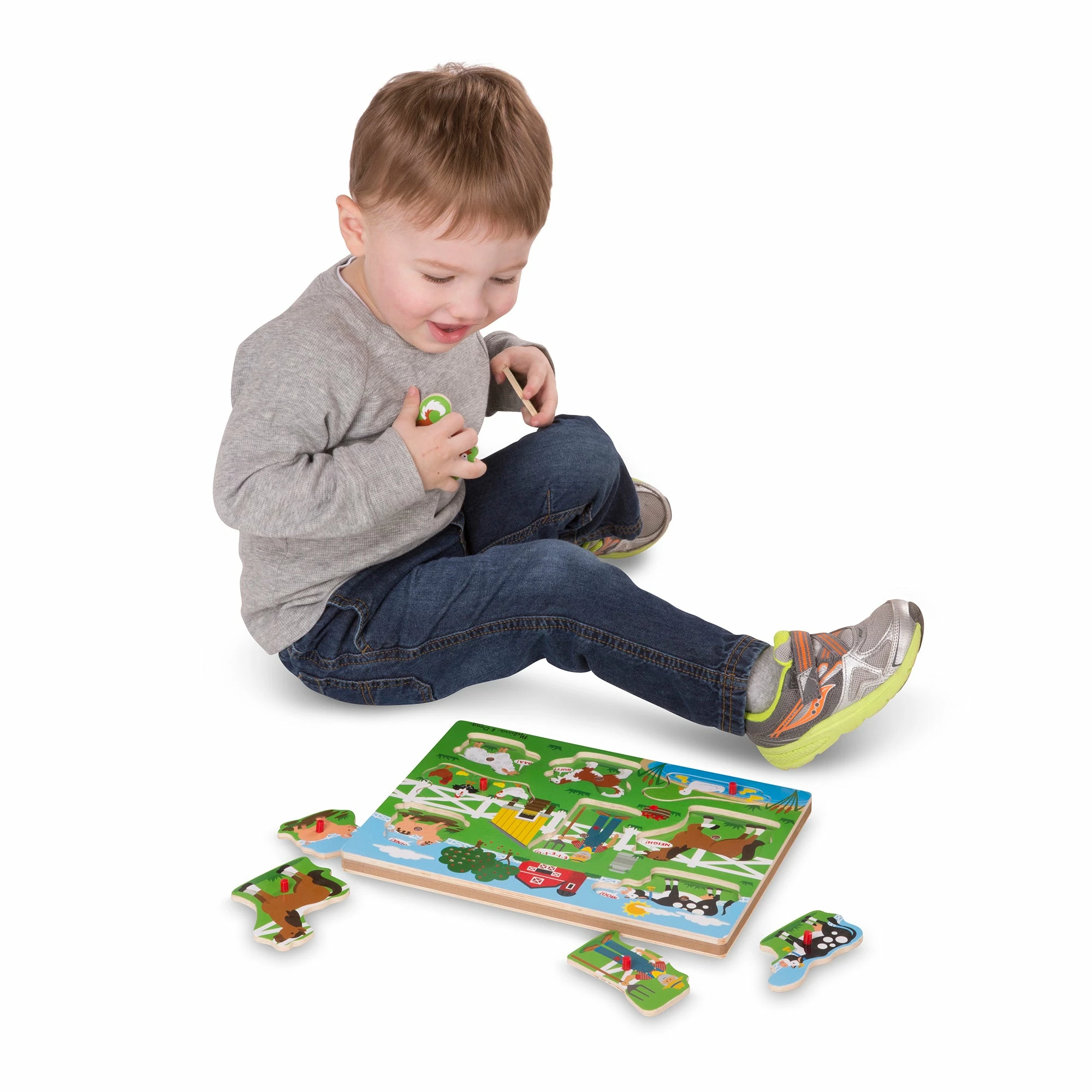 Melissa & Doug Old MacDonald's Farm Sound Puzzle - Image 2