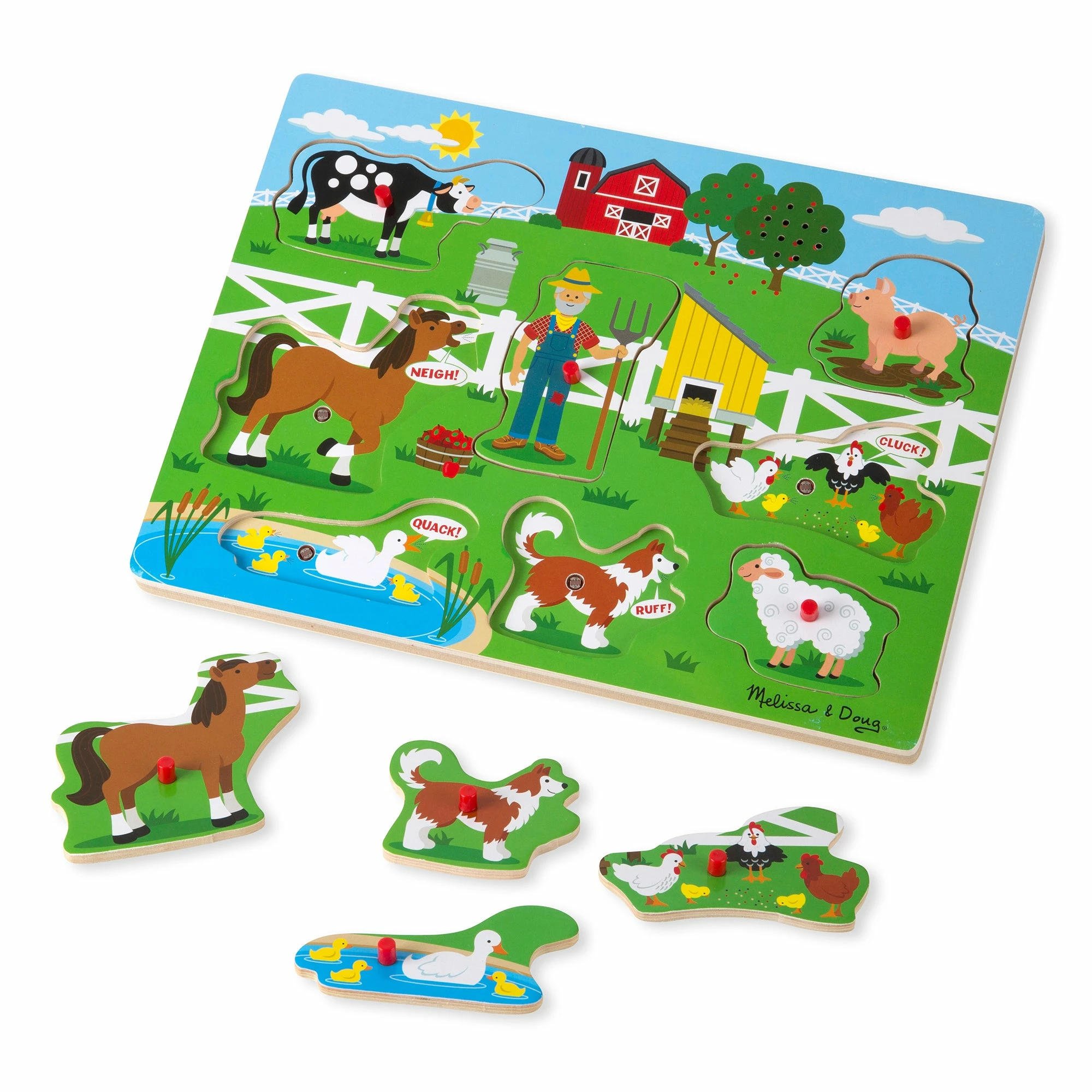 Melissa & Doug Old MacDonald's Farm Sound Puzzle - Image 4