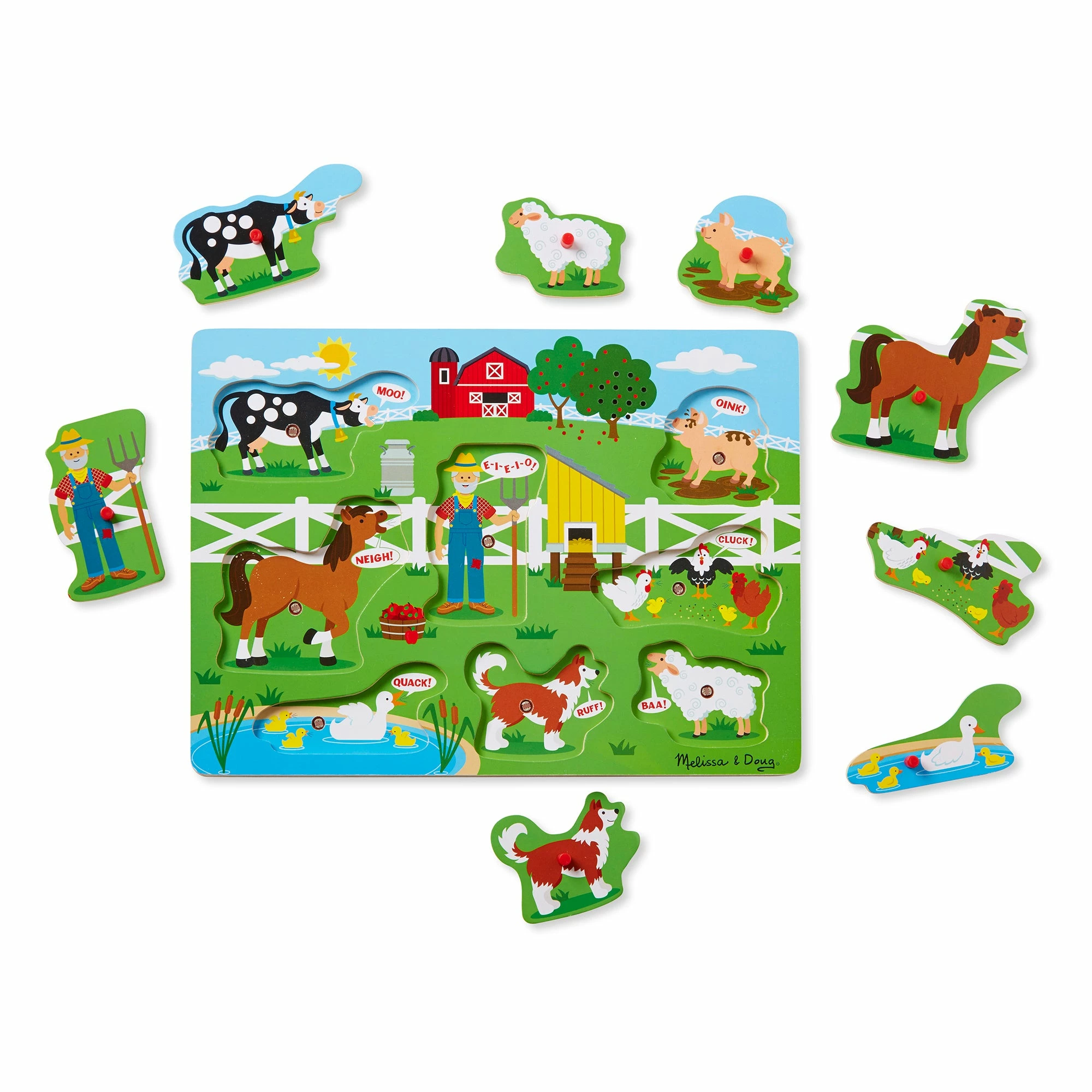 Melissa & Doug Old MacDonald's Farm Sound Puzzle - Image 5
