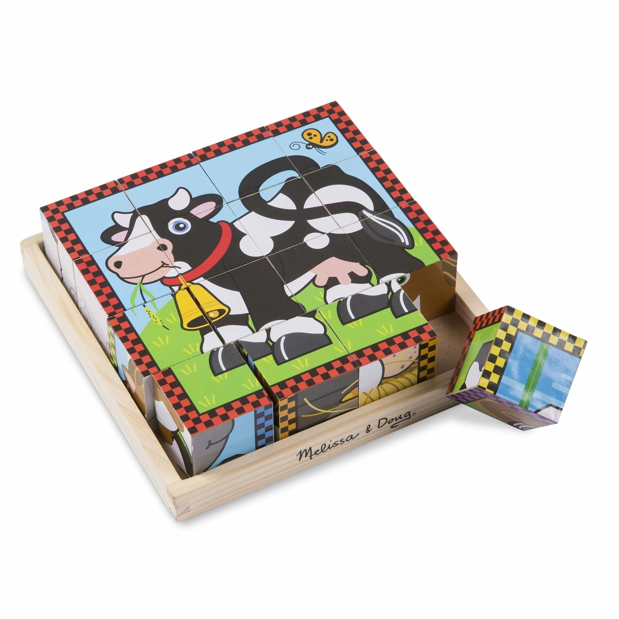 Melissa & Doug Farm Cube Puzzle - Image 7
