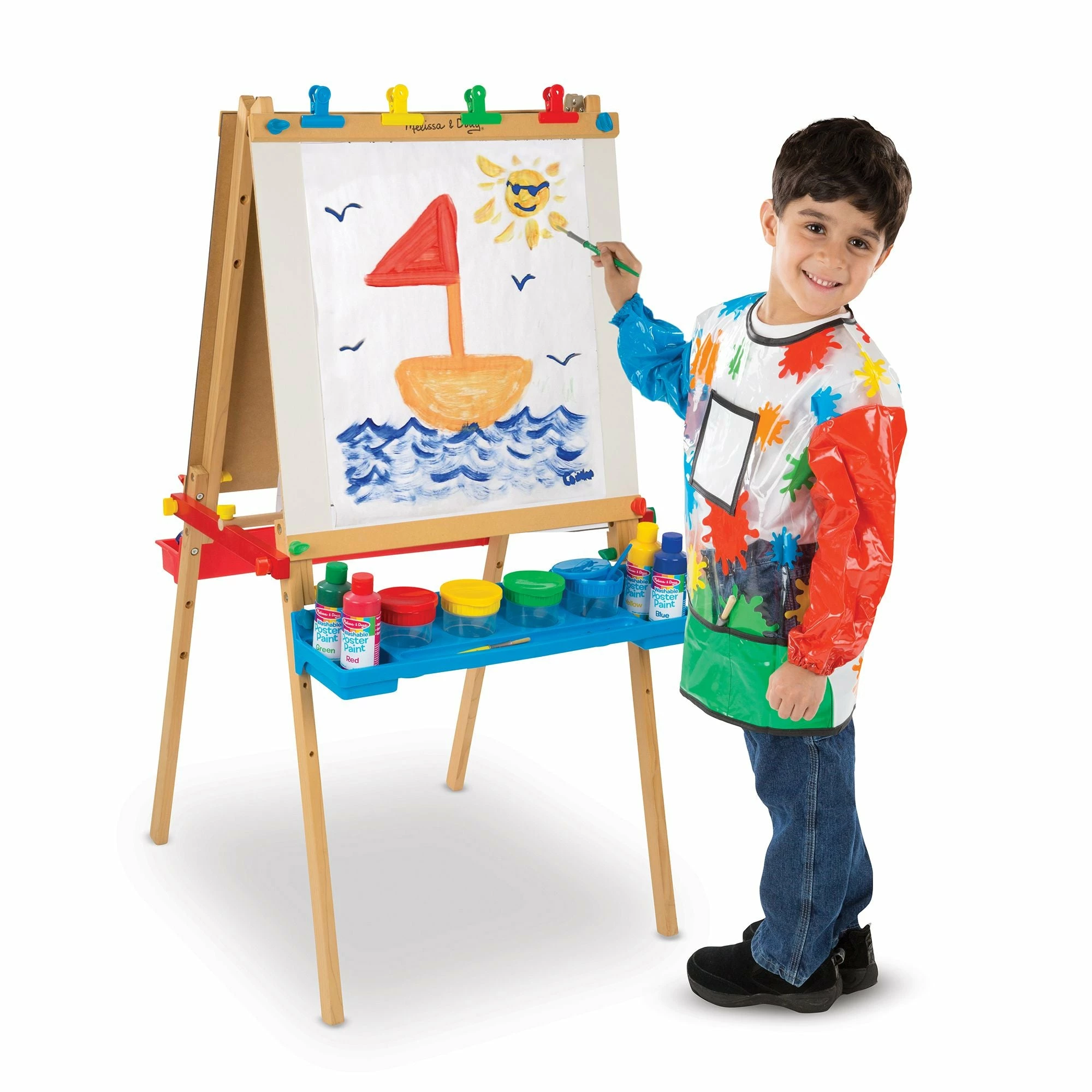 Melissa & Doug Deluxe Wooden Standing Art Easel - Image 7