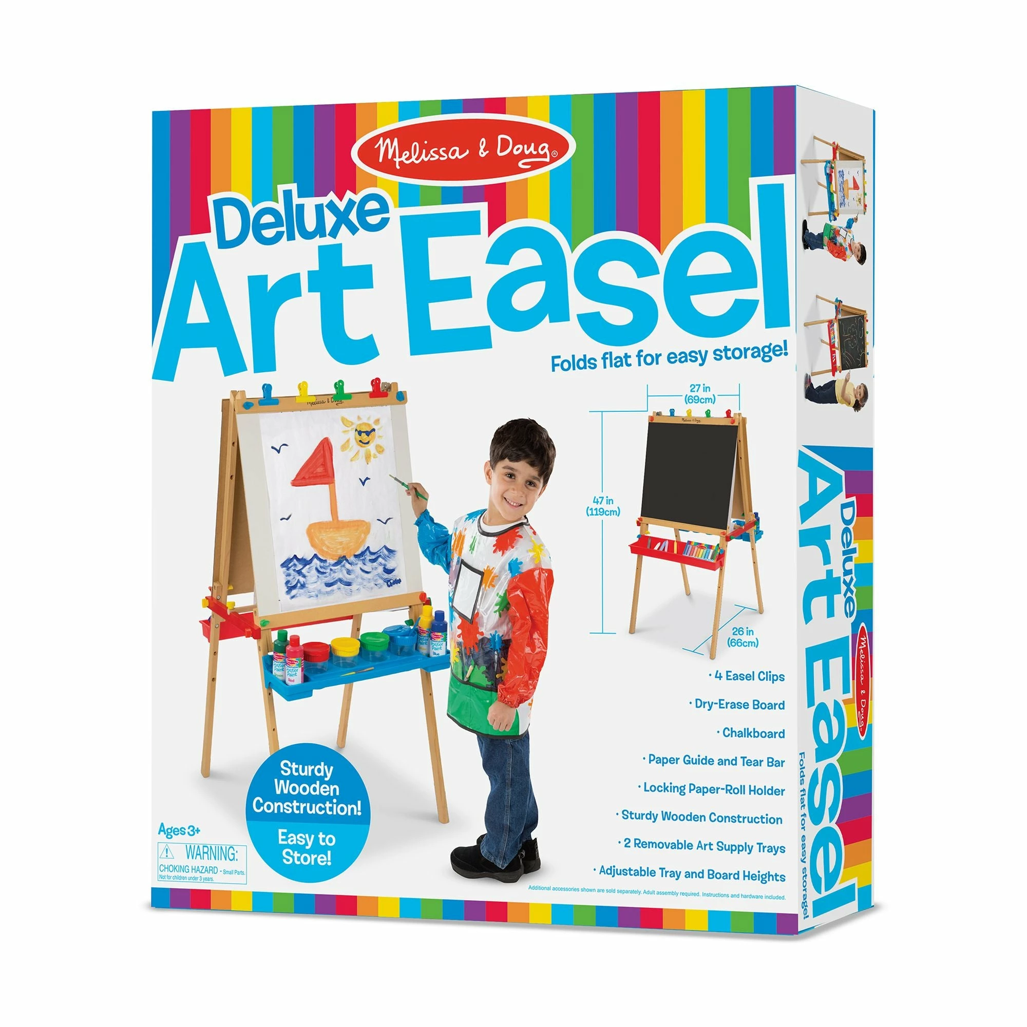 Melissa & Doug Deluxe Wooden Standing Art Easel - Image 8