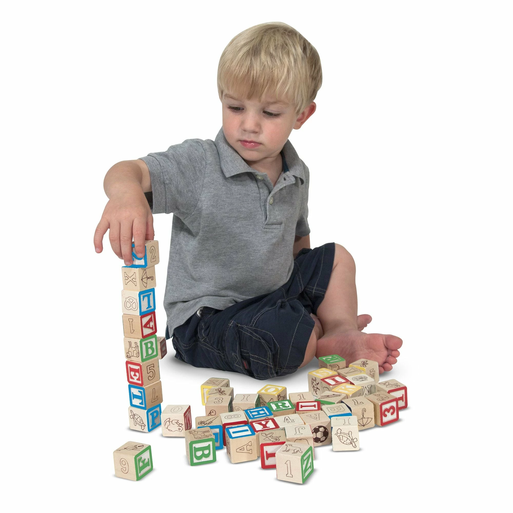 Melissa & Doug Wooden ABC/123 Blocks 4 Melissa & Doug Wooden ABC/123 Blocks - Image 4