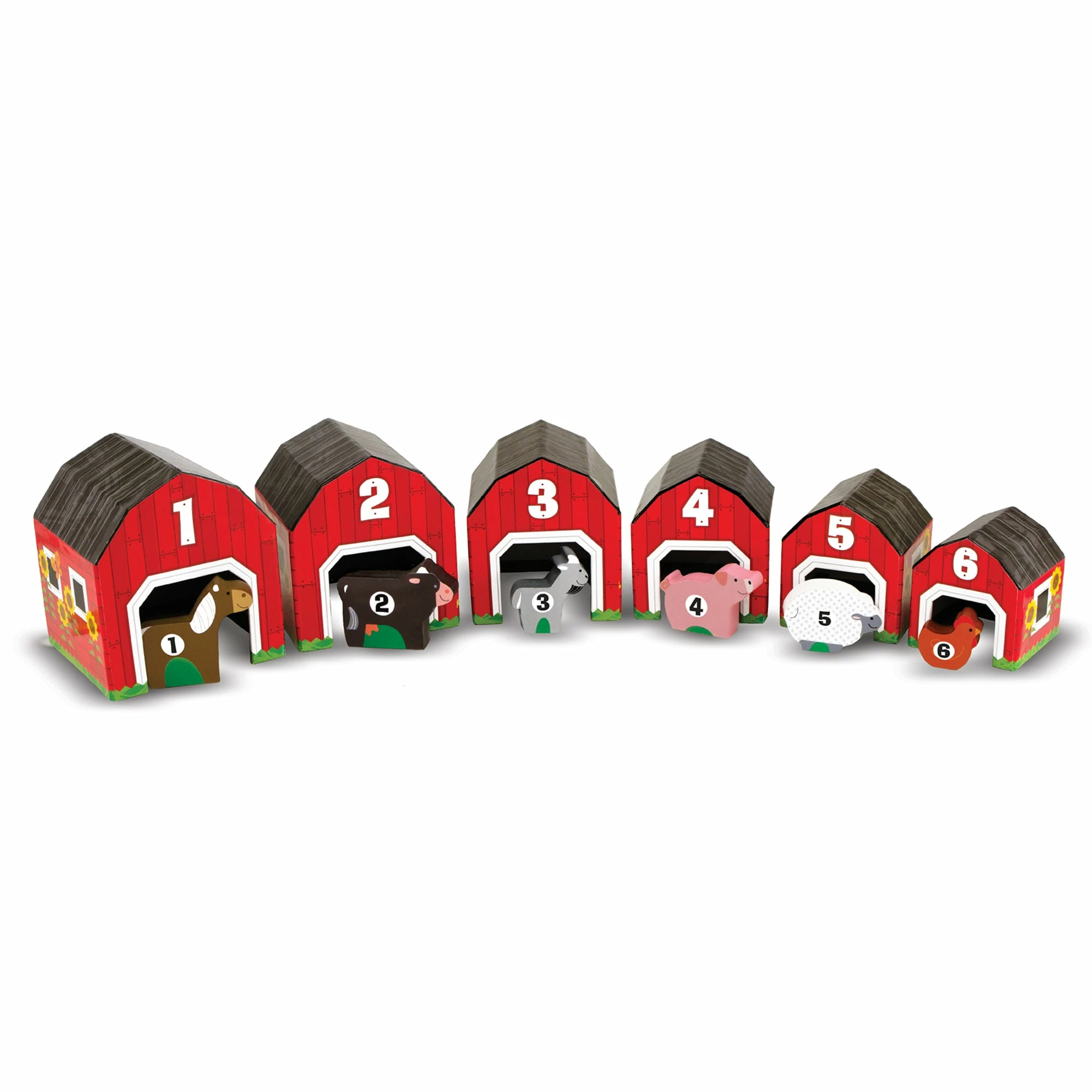 Melissa & Doug Nesting & Sorting Barns & Animals - Image 4