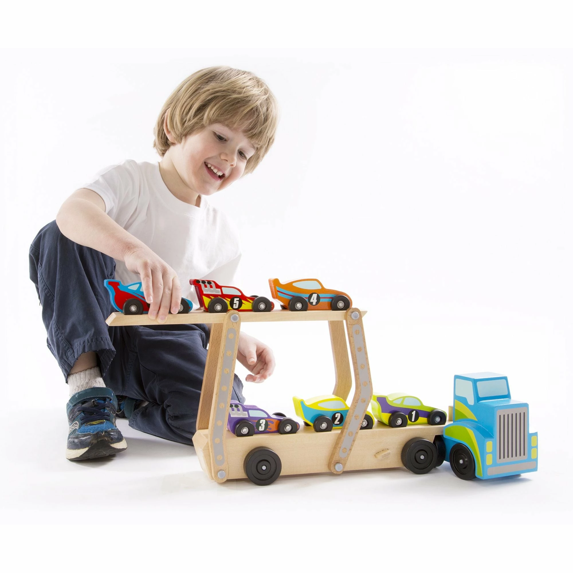 Melissa & Doug Mega Race-Car Carrier - Image 4