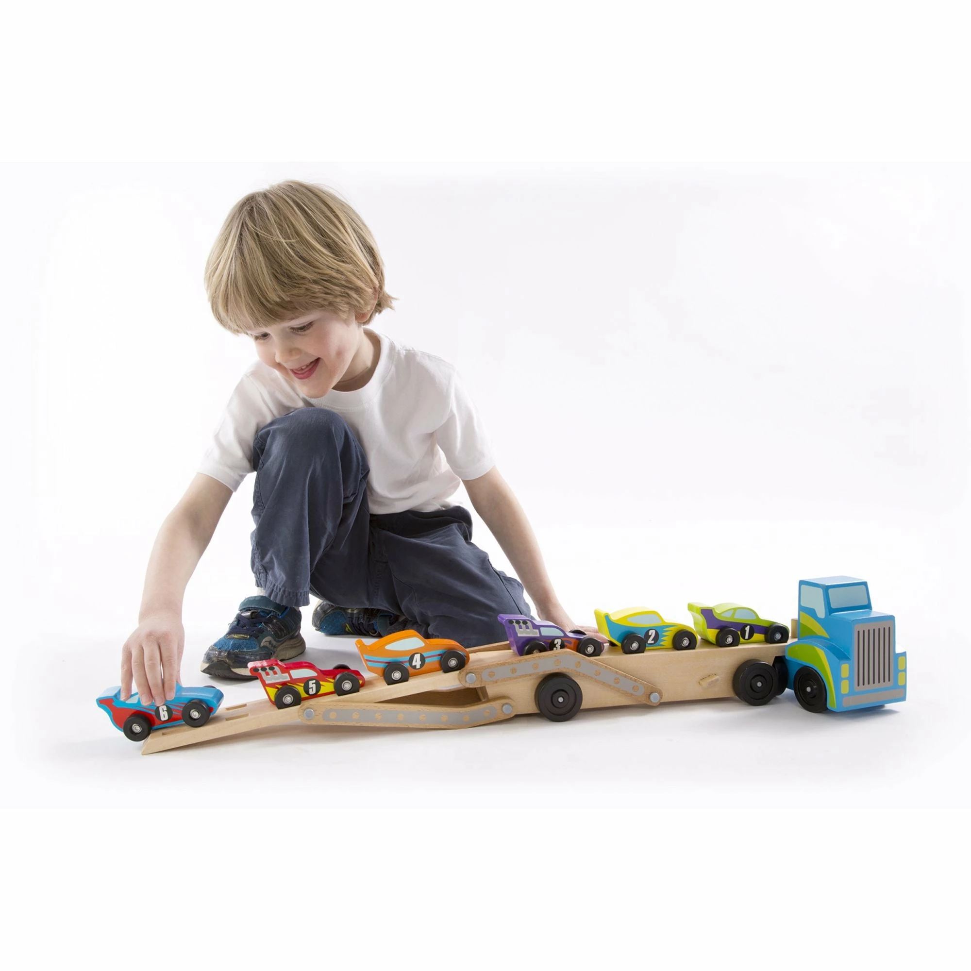 Melissa & Doug Mega Race-Car Carrier - Image 5
