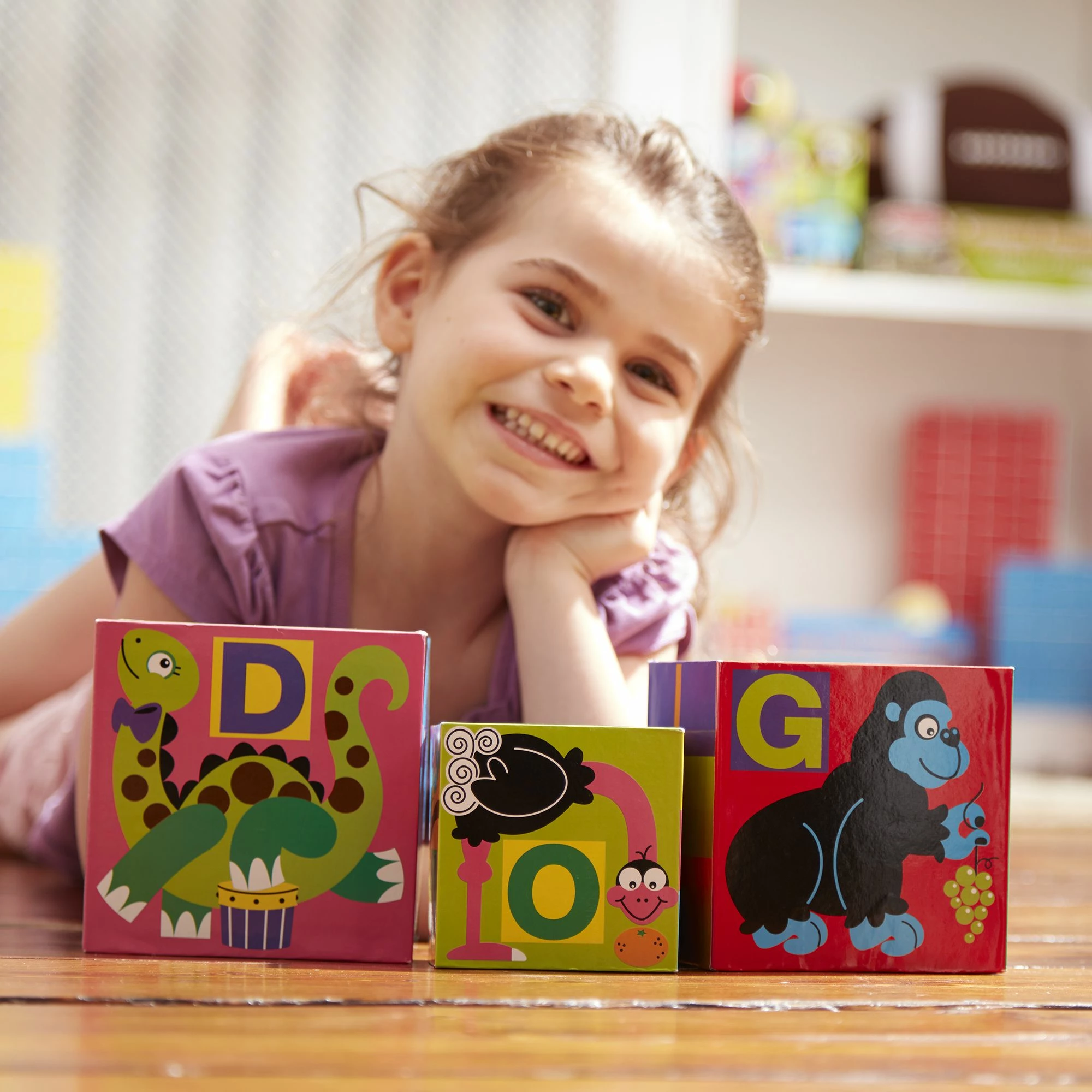 Melissa & Doug Alphabet Nesting And Stacking Blocks - Image 2