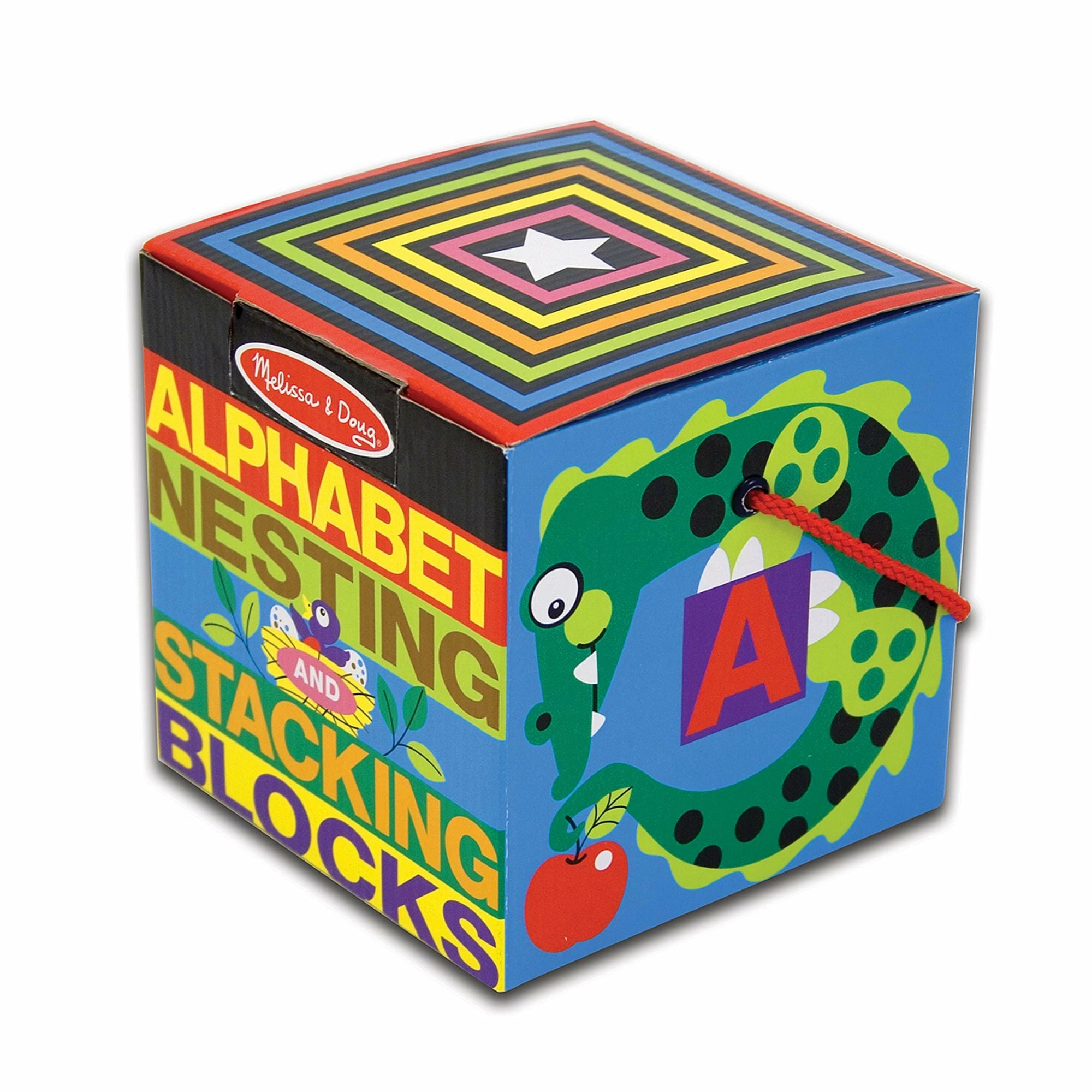 Melissa & Doug Alphabet Nesting And Stacking Blocks - Image 4