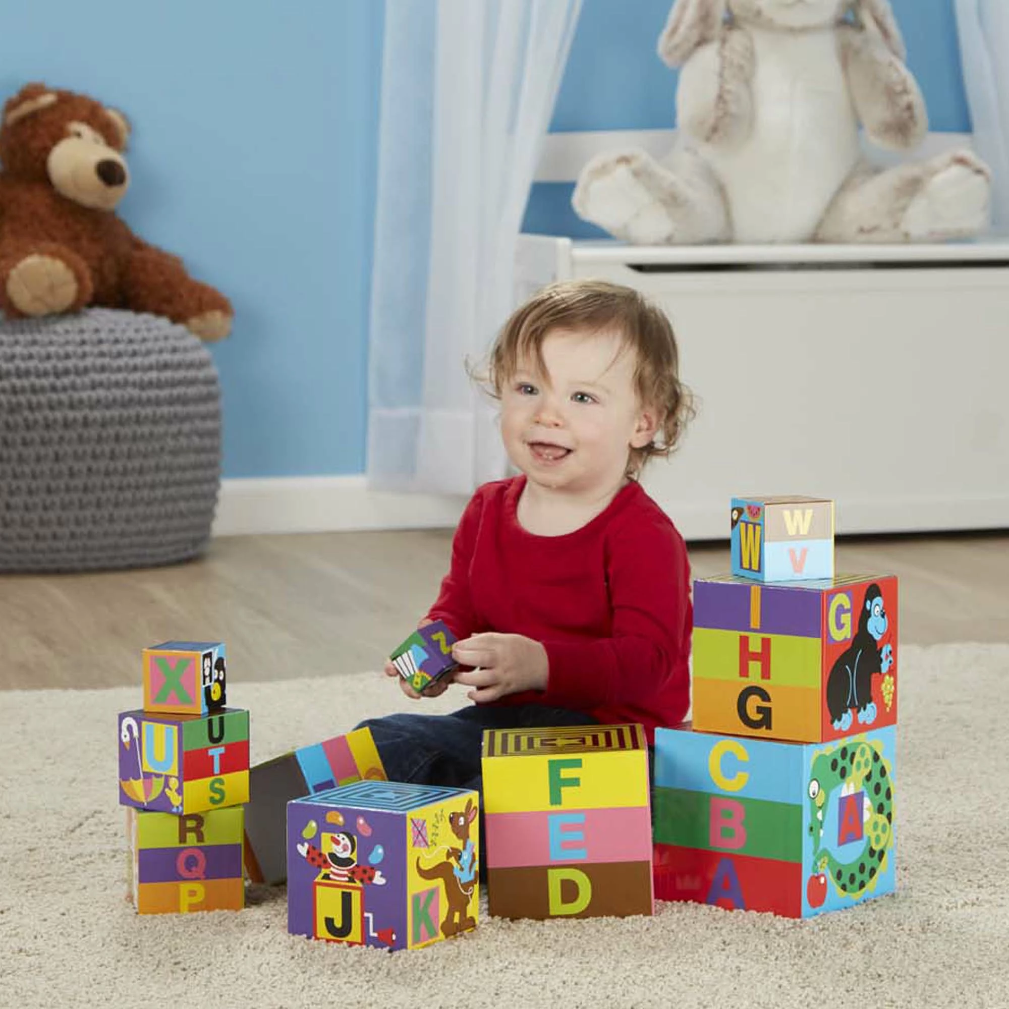 Melissa & Doug Alphabet Nesting And Stacking Blocks - Image 5
