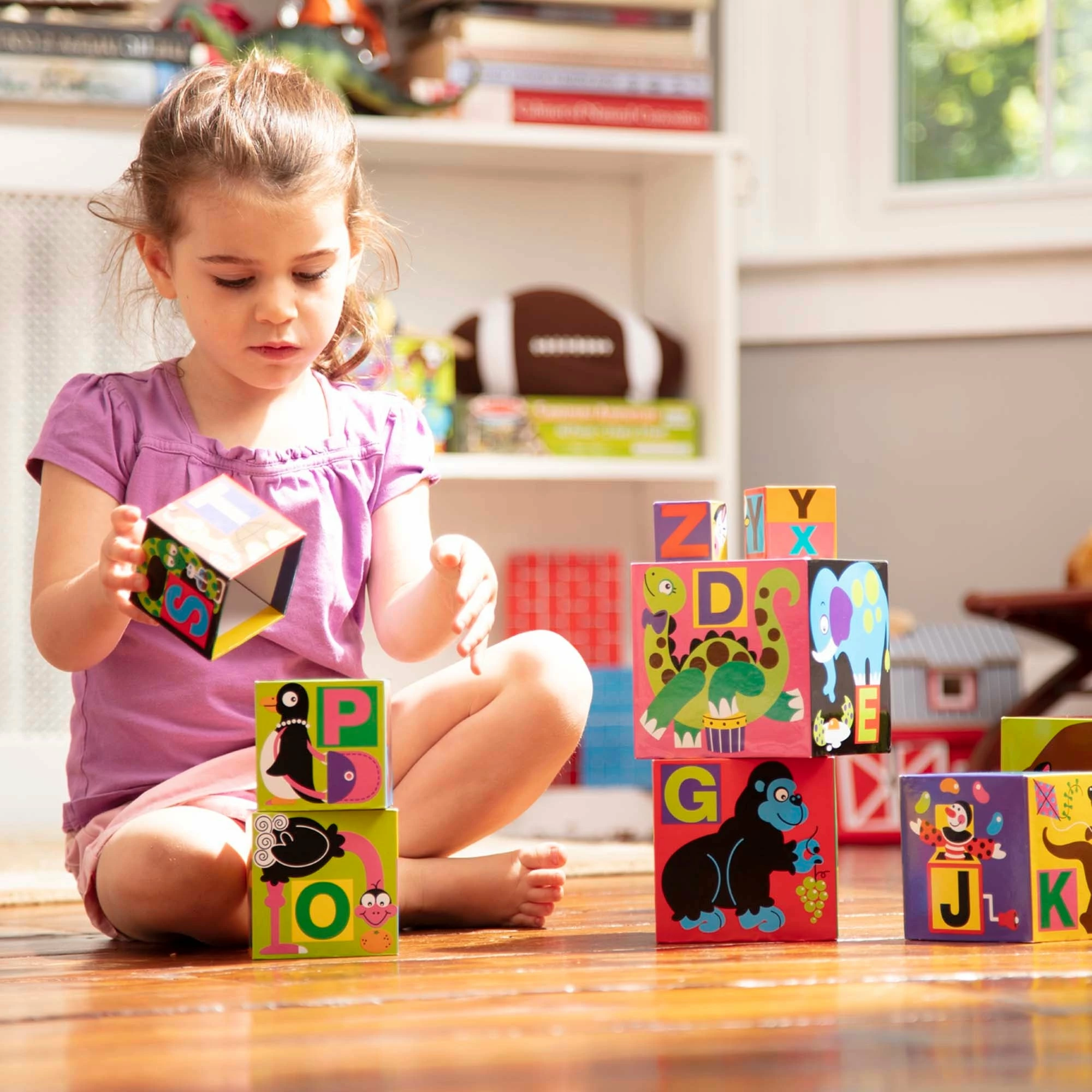 Melissa & Doug Alphabet Nesting And Stacking Blocks - Image 6