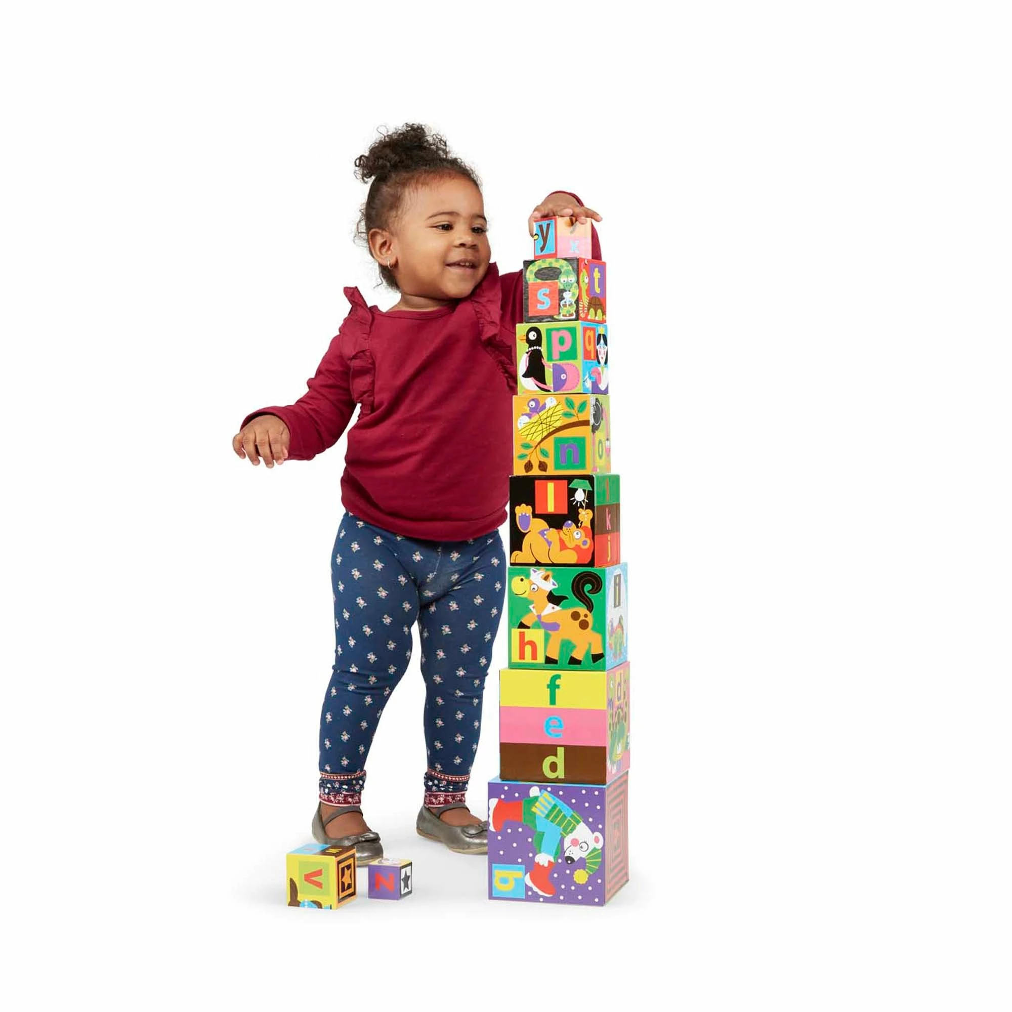Melissa & Doug Alphabet Nesting And Stacking Blocks - Image 8