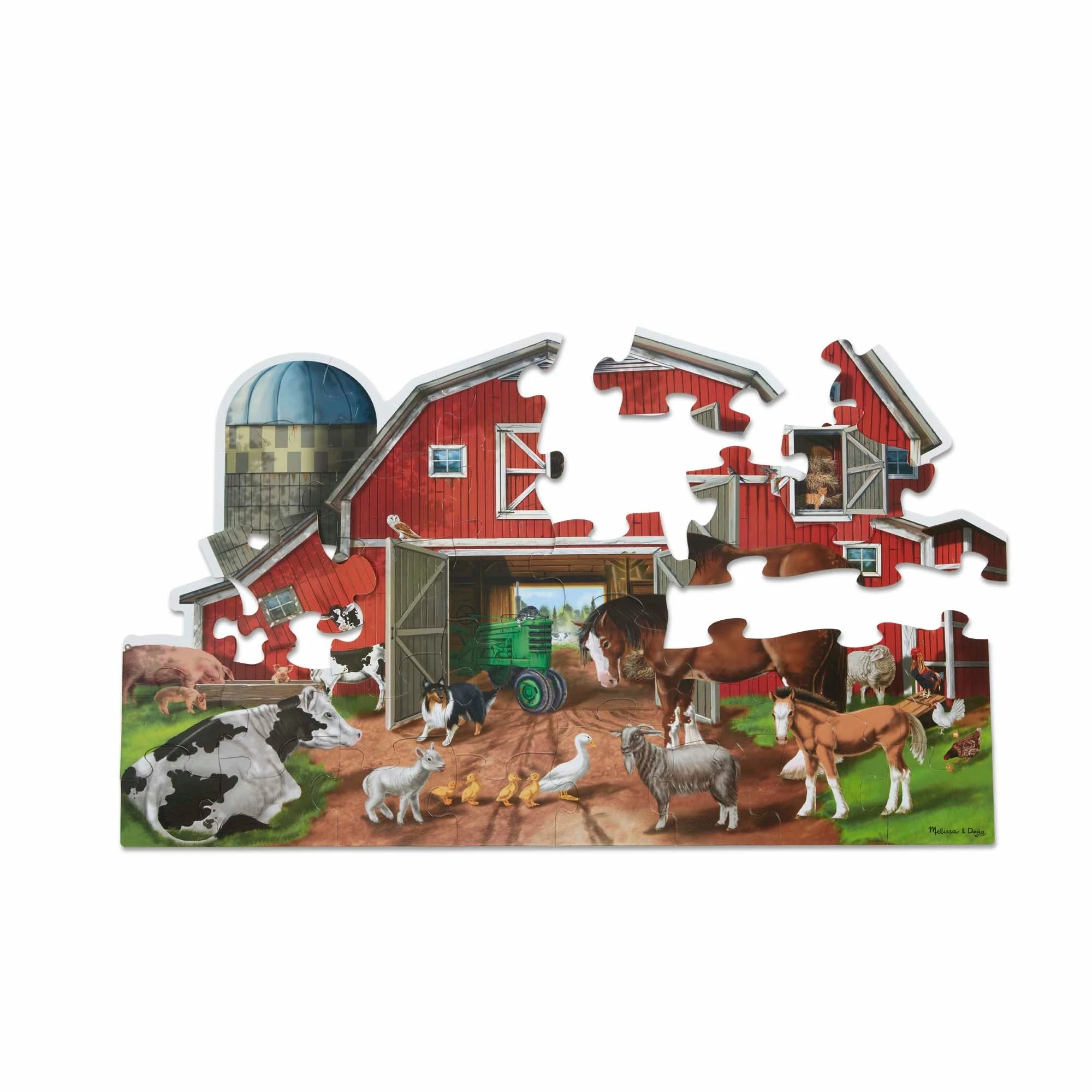 Melissa & Doug Busy Barn Shaped Floor Puzzle - 32pc - Image 4