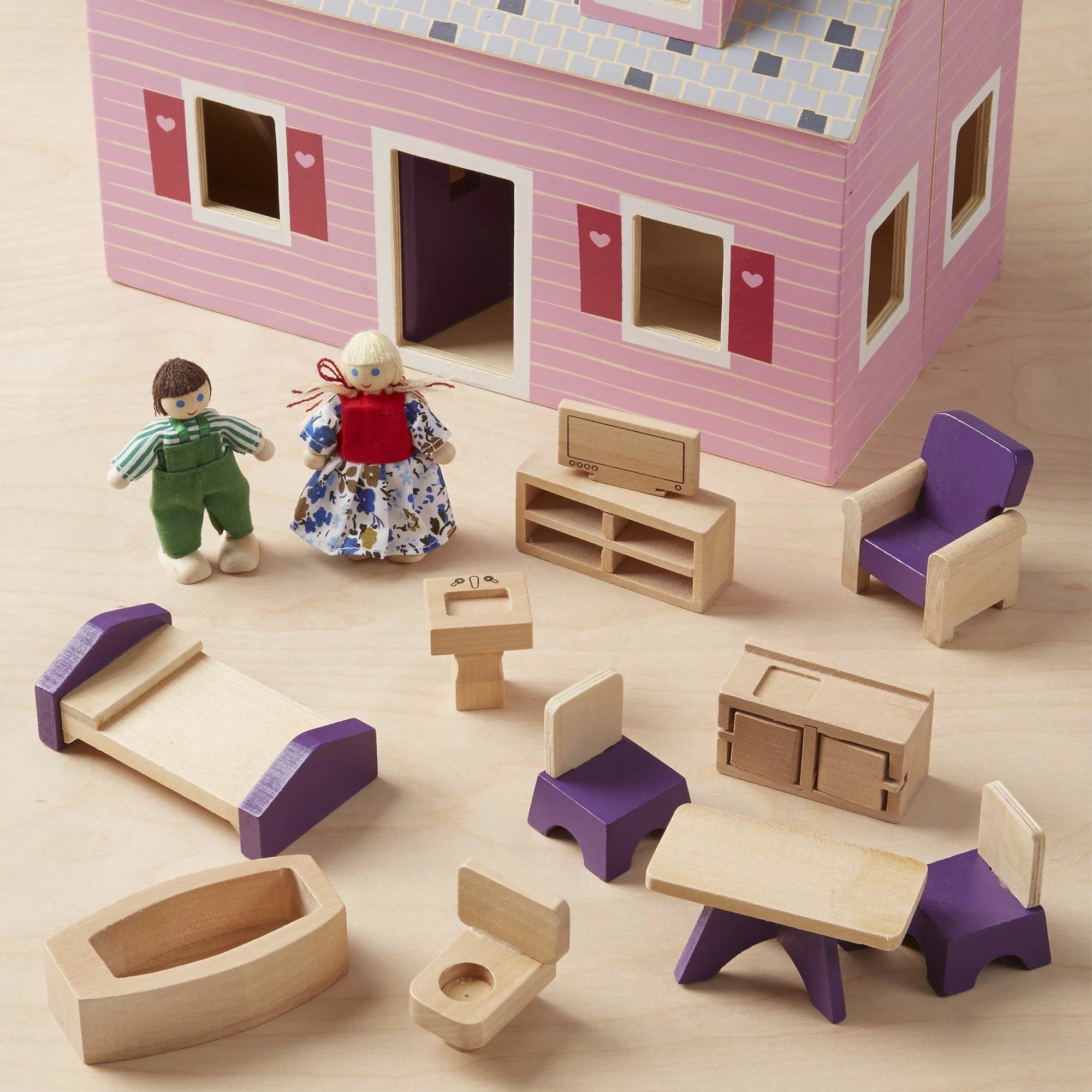 Melissa & Doug Fold & Go Dollhouse - Image 4