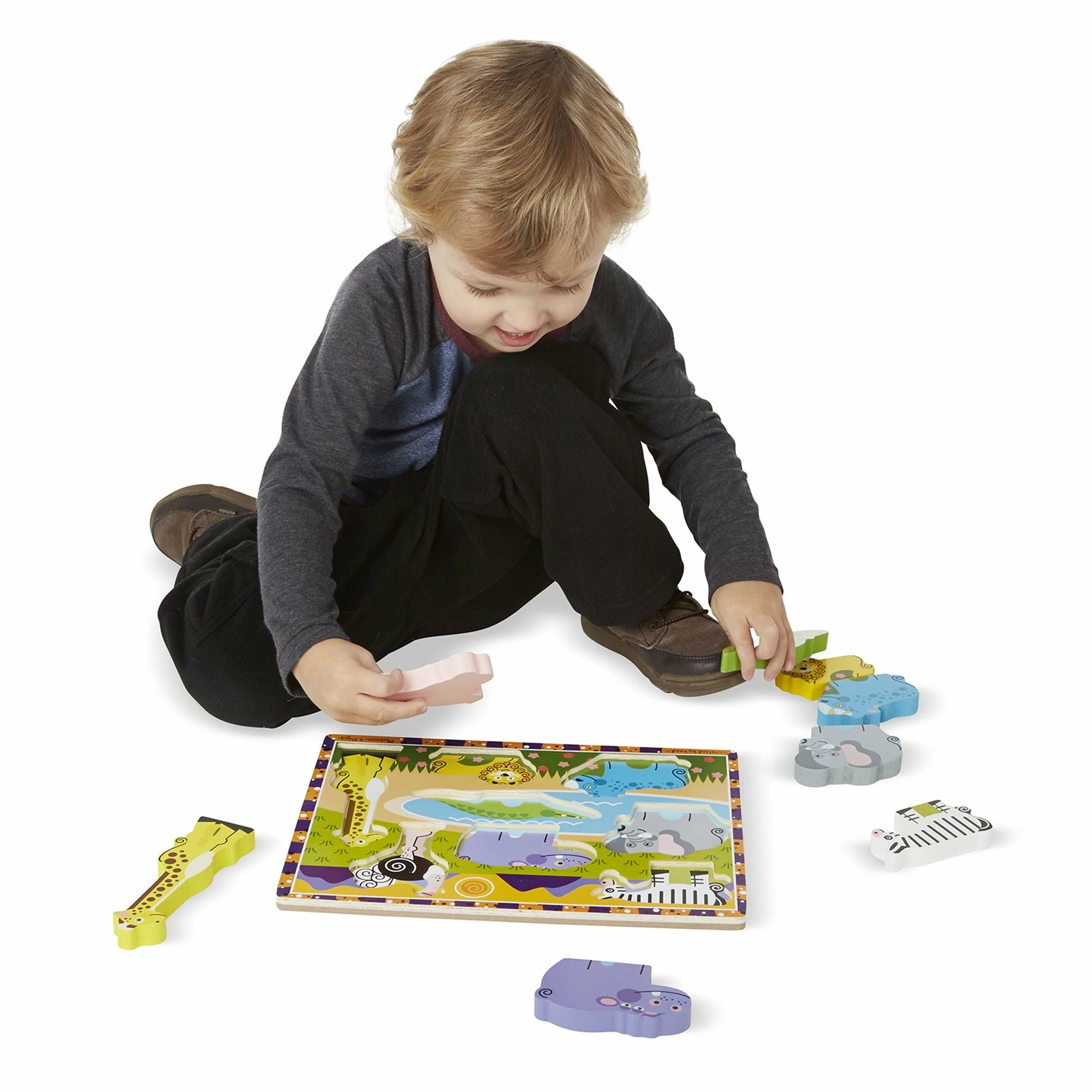Melissa & Doug Safari Chunky Puzzle - Image 2