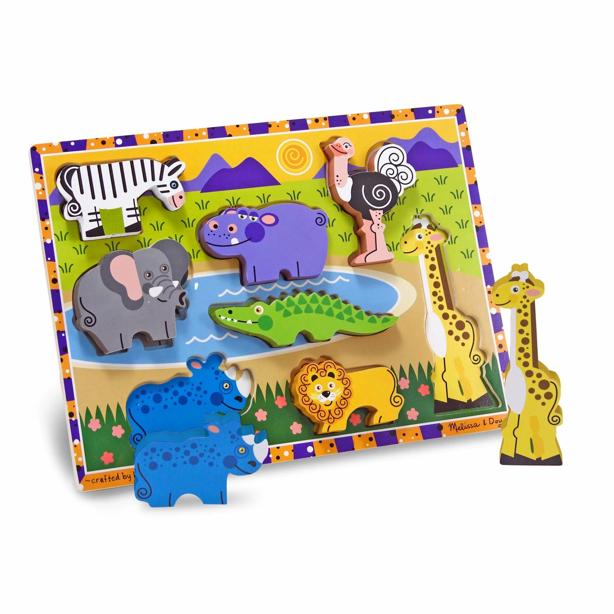 Melissa & Doug Safari Chunky Puzzle - Image 4