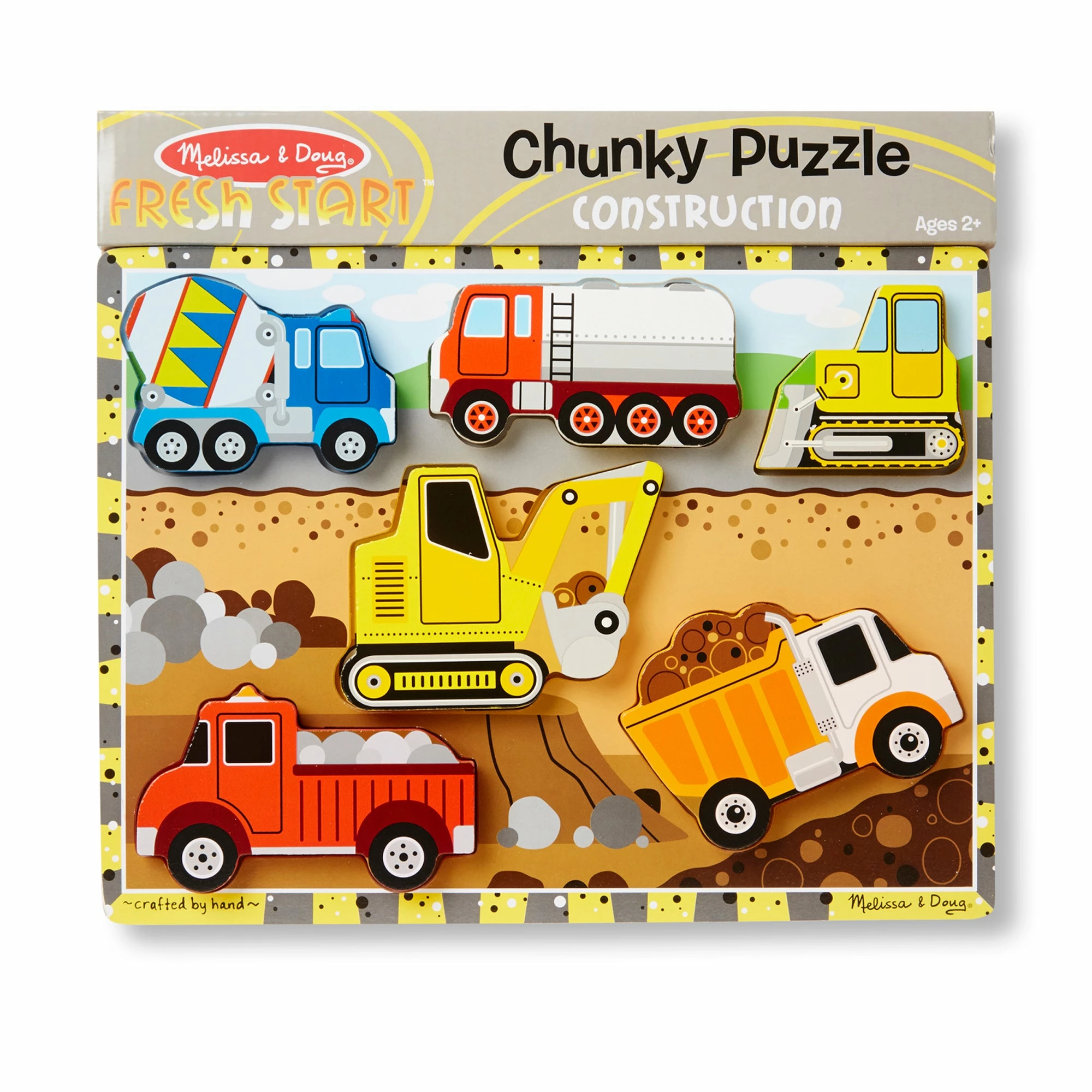 Melissa & Doug Construction Chunky Puzzle - Image 4