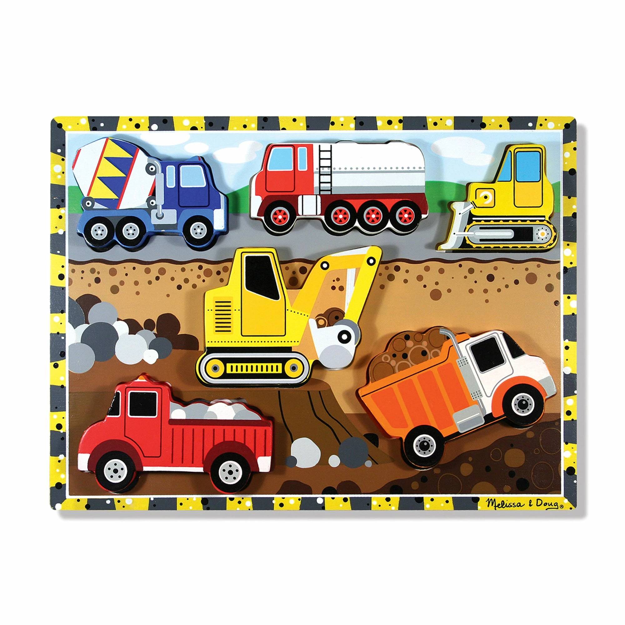 Melissa & Doug Construction Chunky Puzzle - Image 5