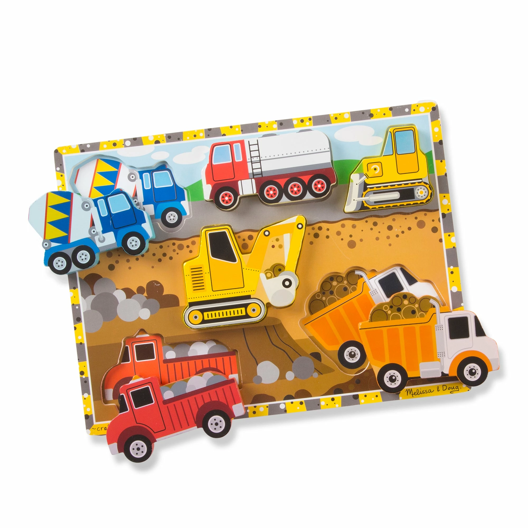 Melissa & Doug Construction Chunky Puzzle - Image 6