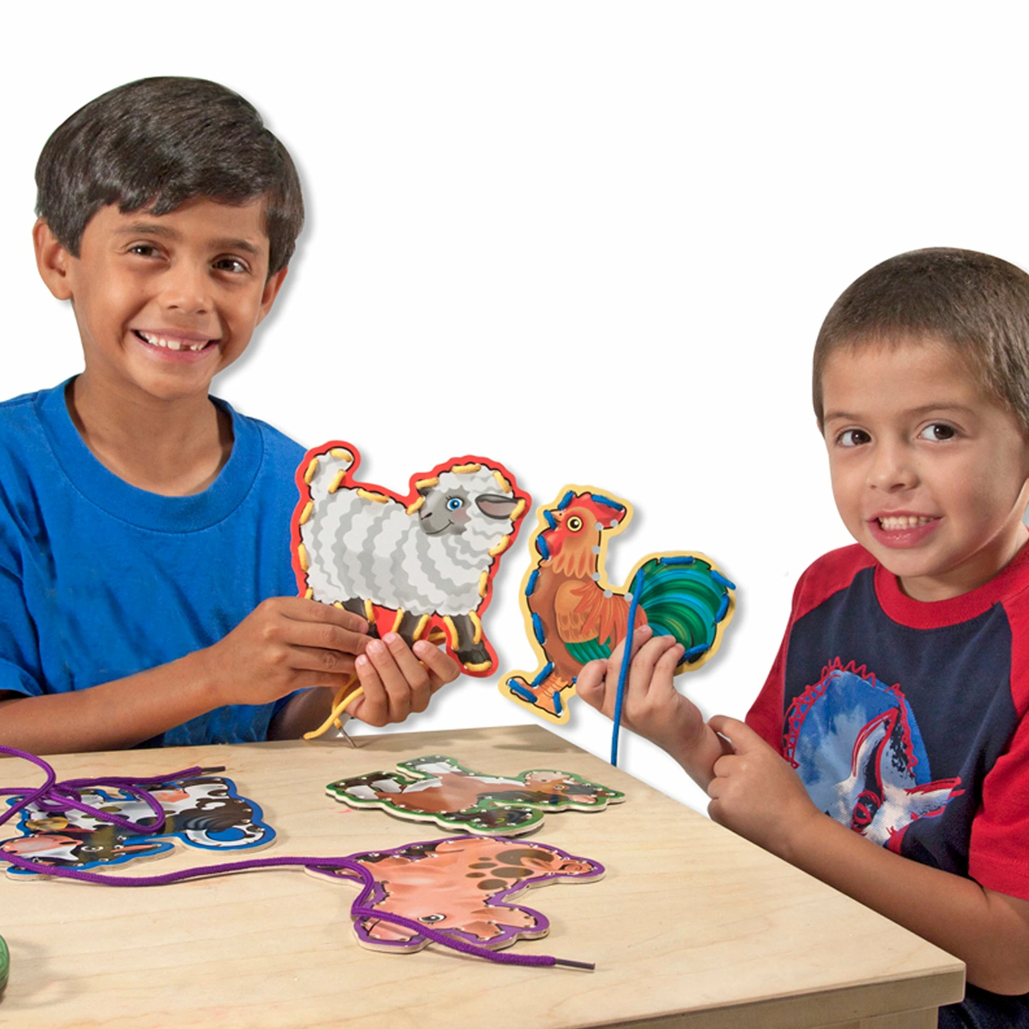 Melissa & Doug Farm Animals Lace And Trace Panels - Image 2