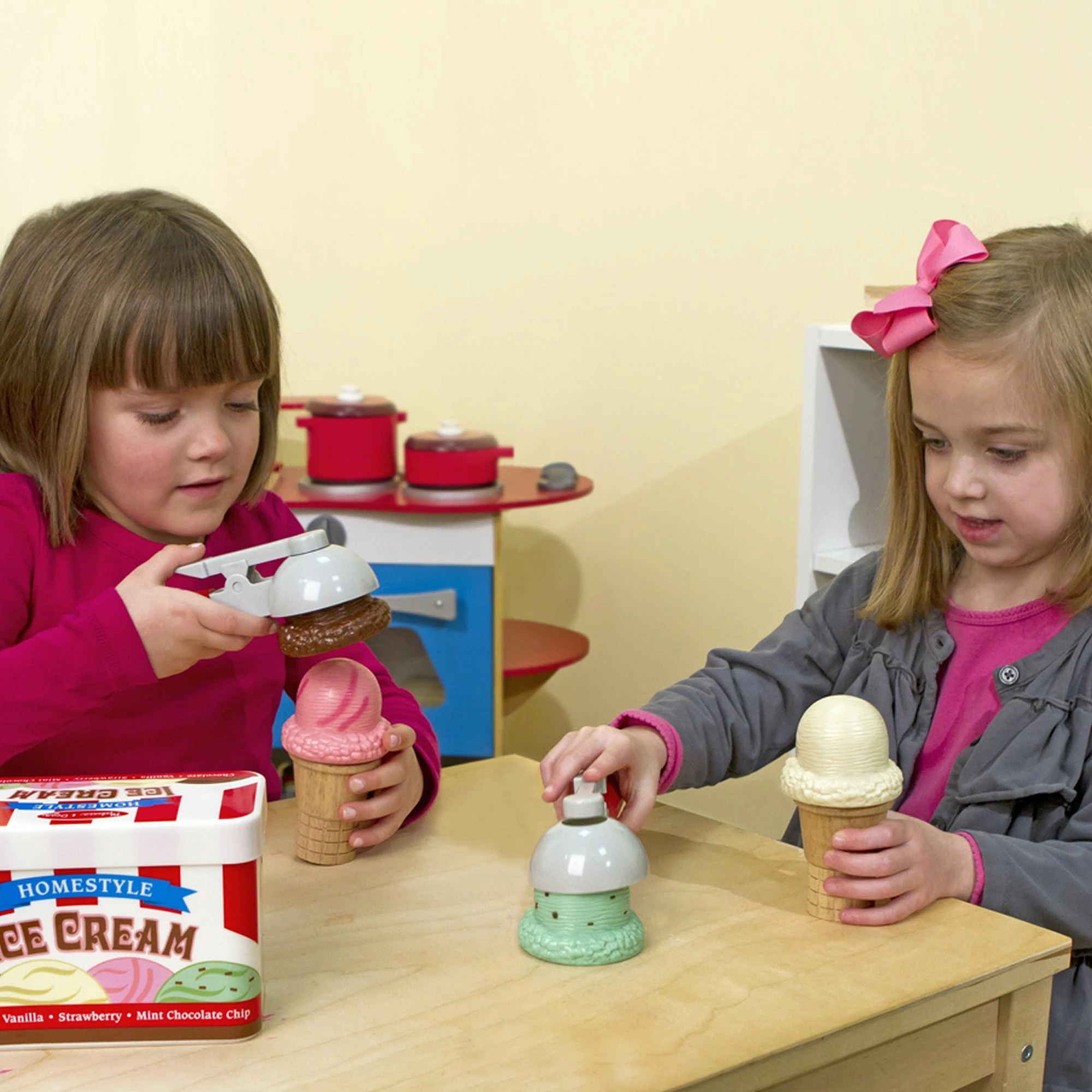 Melissa & Doug Scoop & Stack Ice Cream Cone Playset - Image 2