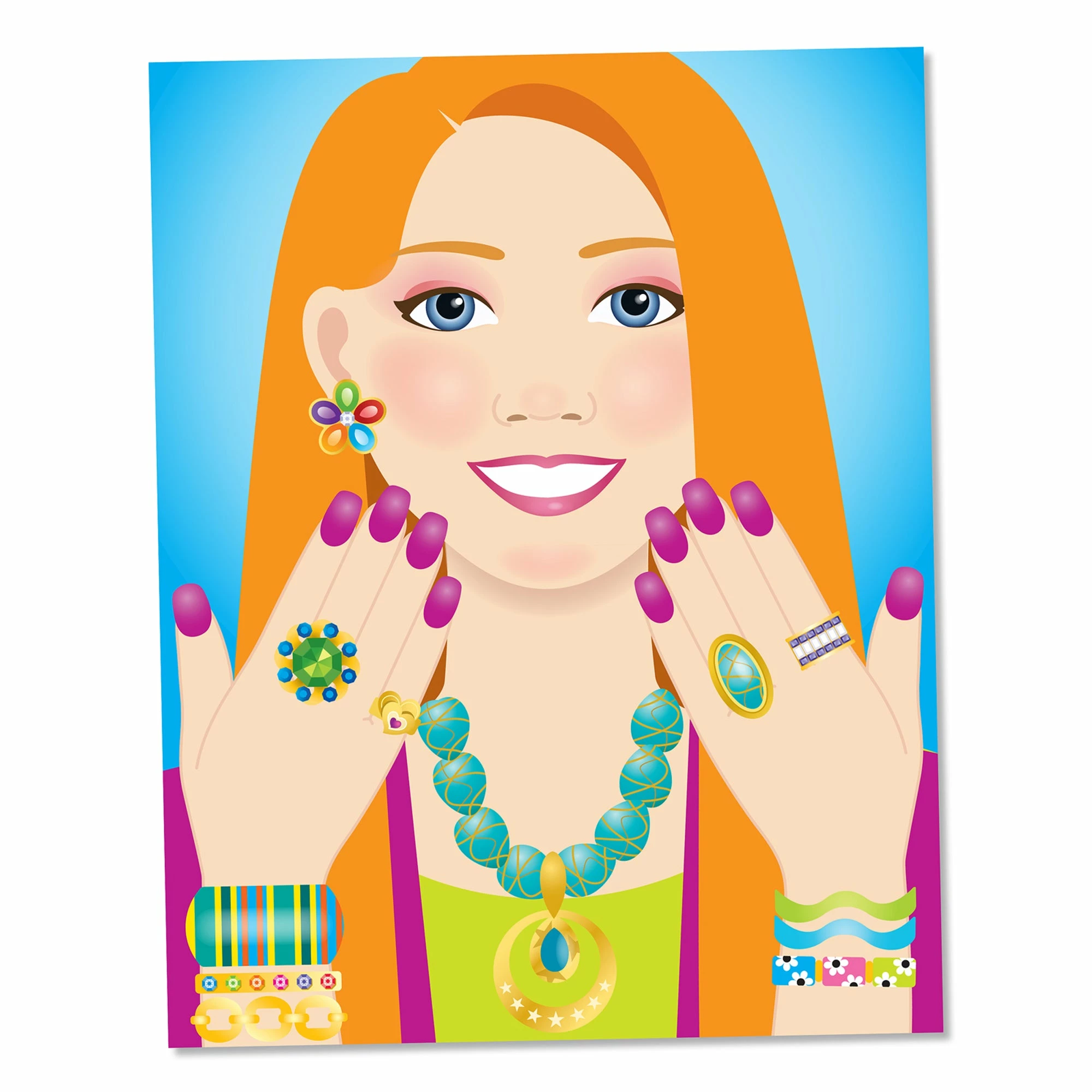 Melissa & Doug Jewelry & Nails Glitter Collection Sticker Pad - Image 5
