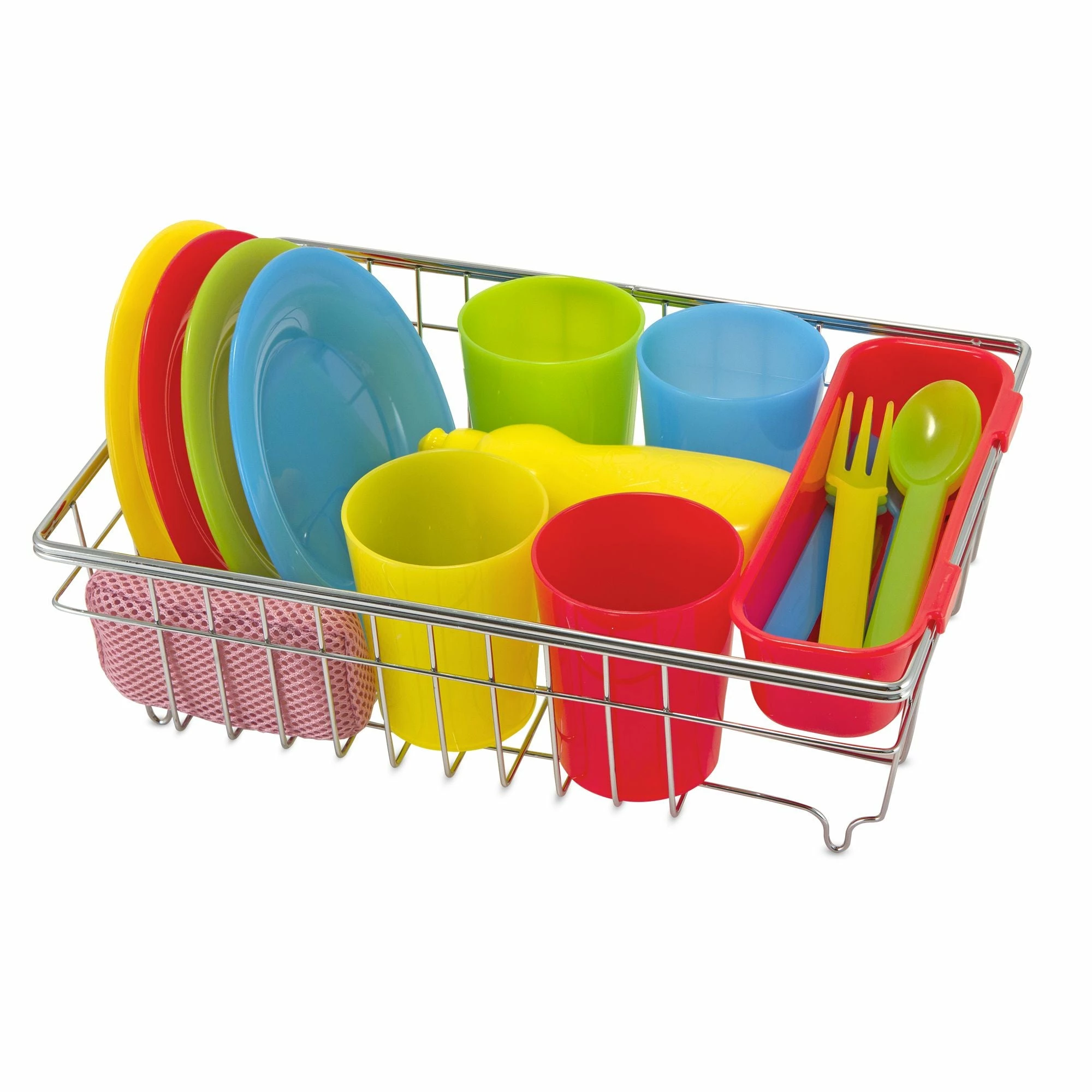 Melissa & Doug Let's Play House! Wash & Dry Dish Set - Image 4