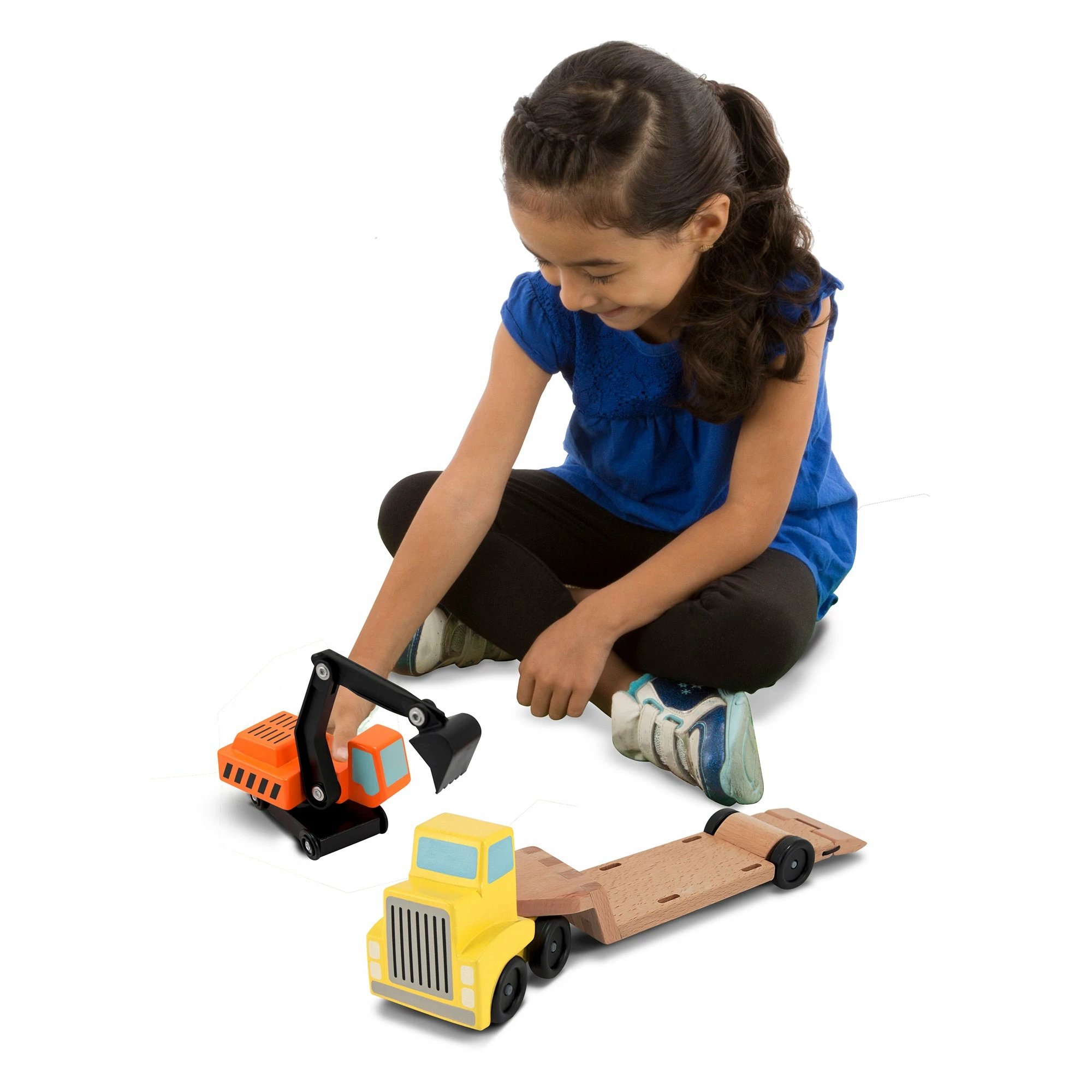 Melissa & Doug Trailer & Excavator - Image 2