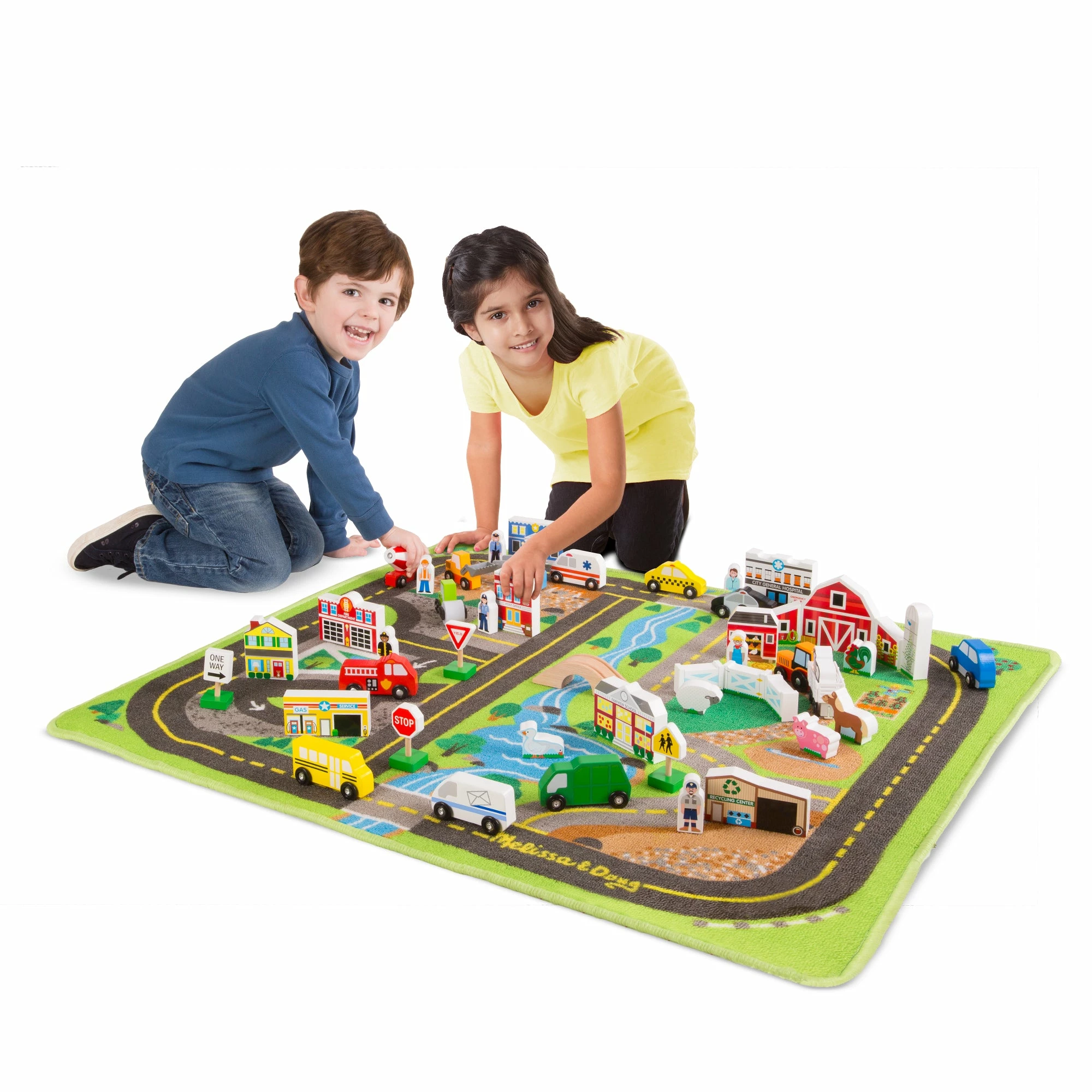 Melissa & Doug Deluxe Road Rug Play Set - Image 2