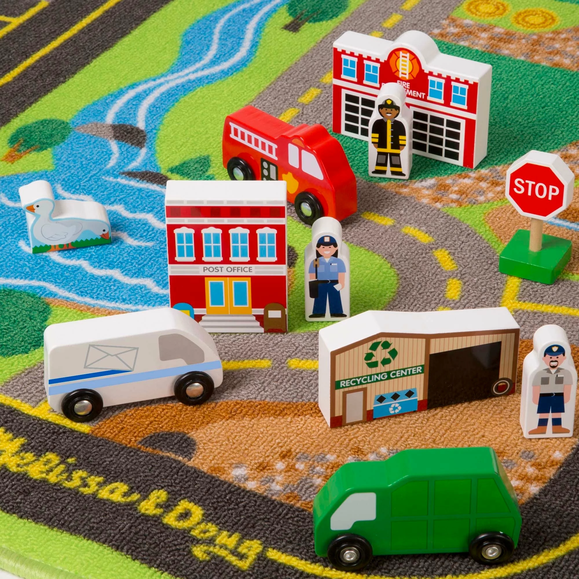Melissa & Doug Deluxe Road Rug Play Set - Image 3