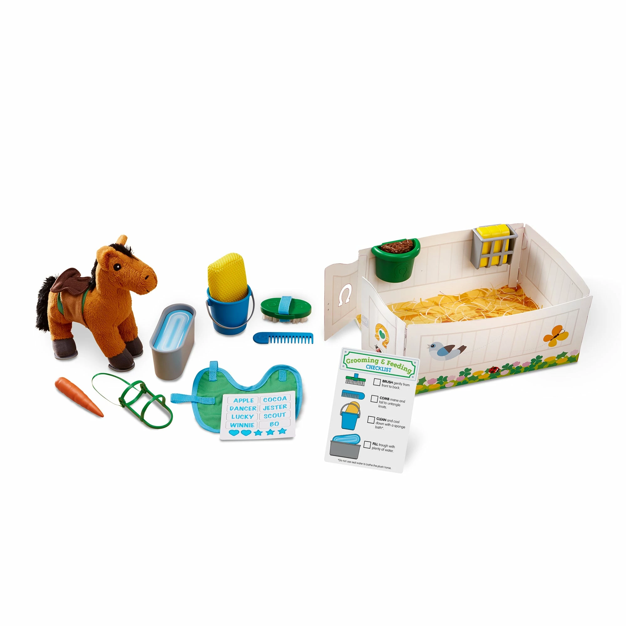 Melissa & Doug Feed & Groom Horse Care Play Set - Image 3