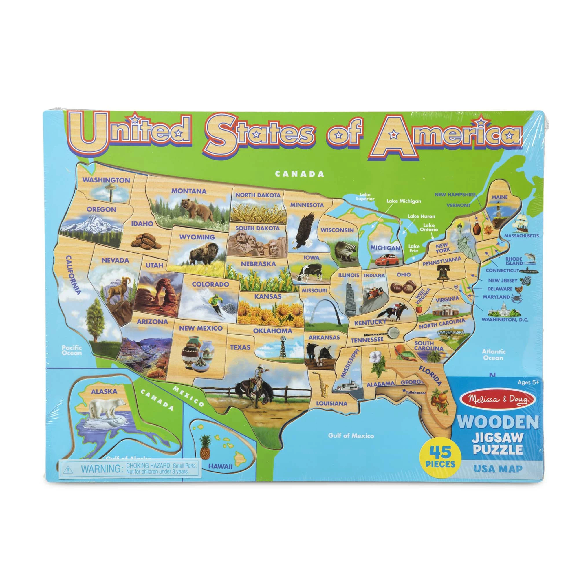 Melissa & Doug USA Map Jigsaw Puzzle - Image 3