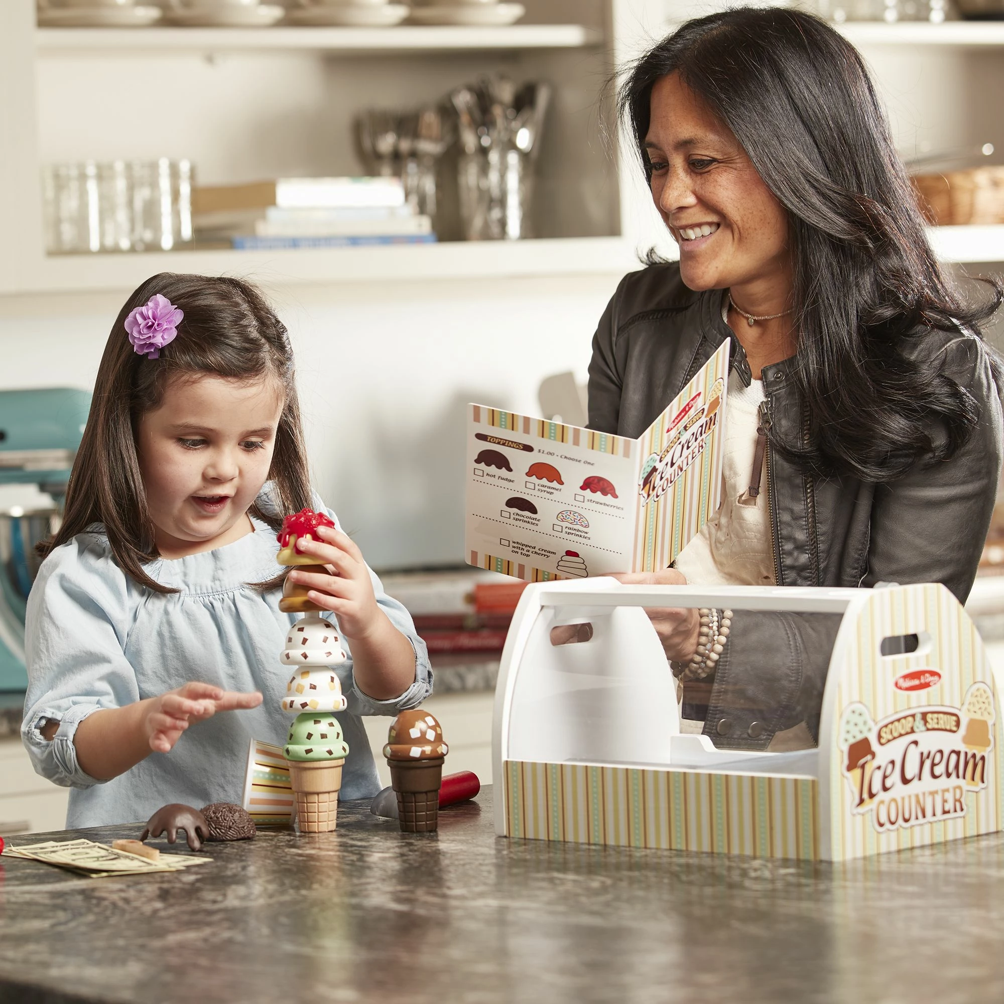 Melissa & Doug Scoop & Serve Ice Cream Counter - Image 3