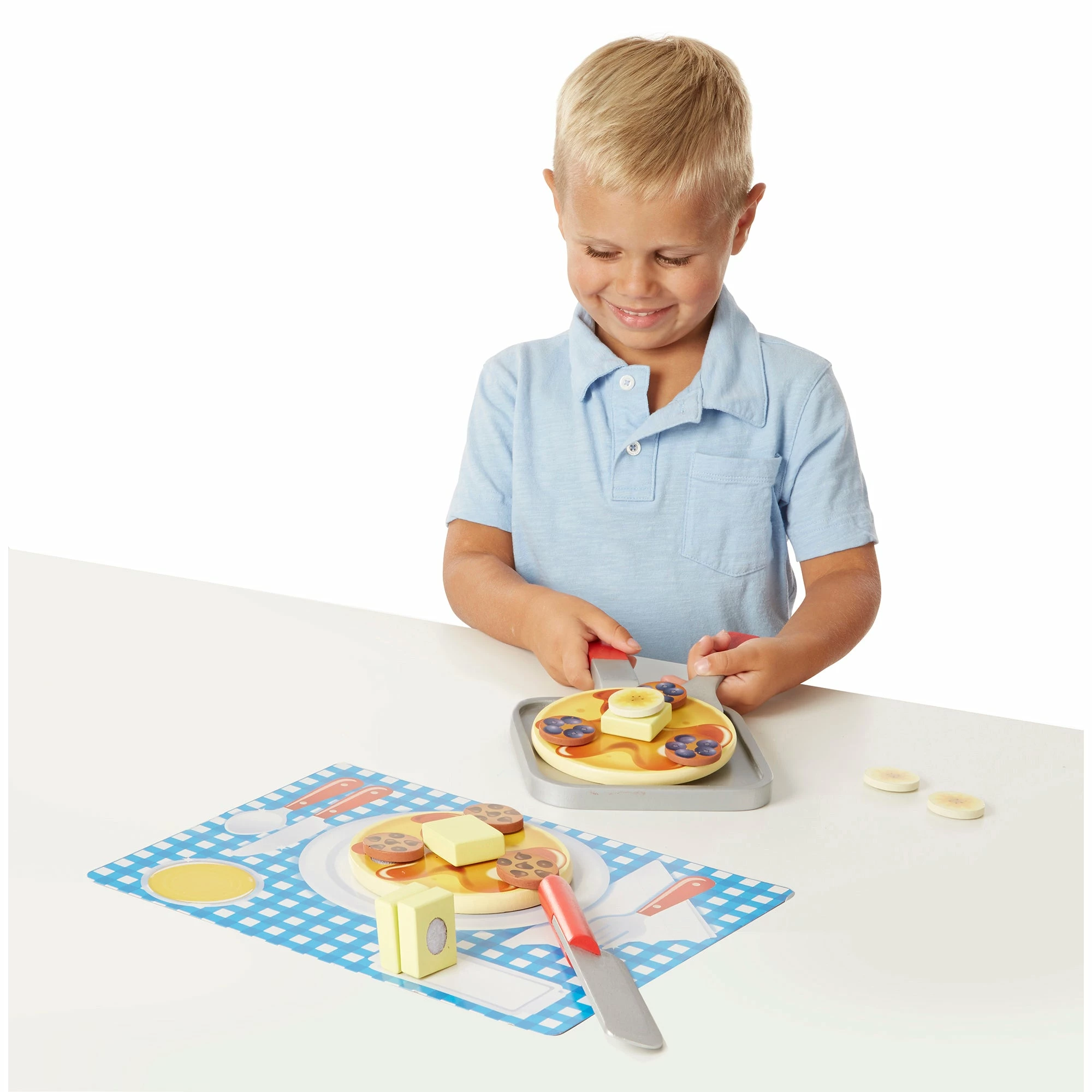 Melissa & Doug Wooden Flip & Serve Pancake Set - Image 3