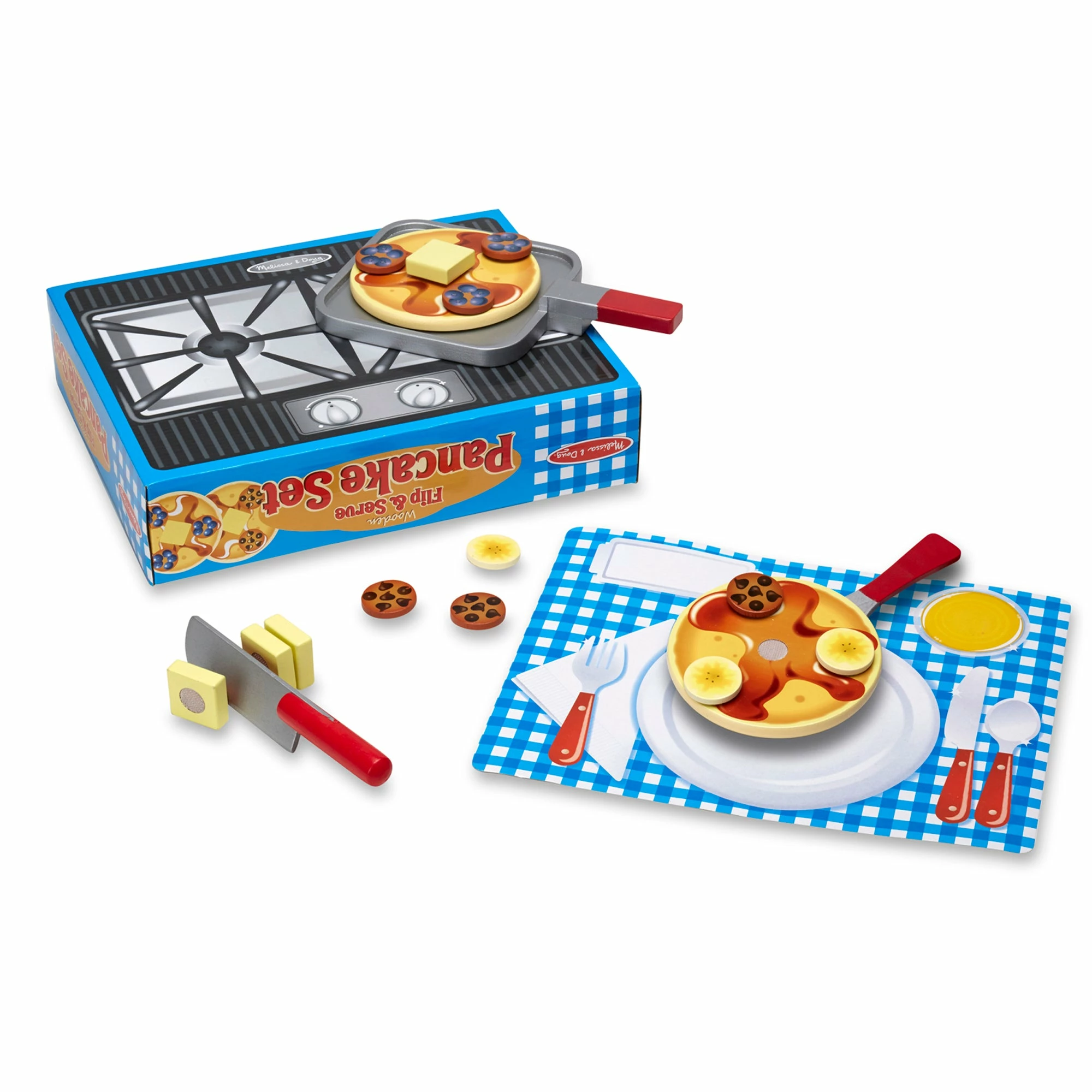 Melissa & Doug Wooden Flip & Serve Pancake Set - Image 4