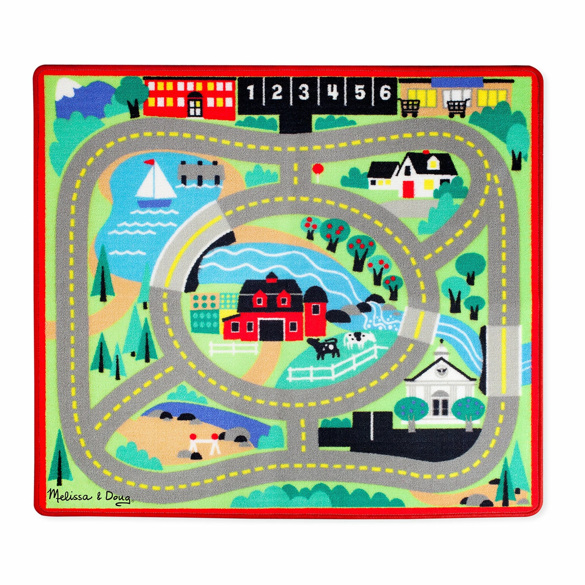 Melissa & Doug Round The Town Road Rug