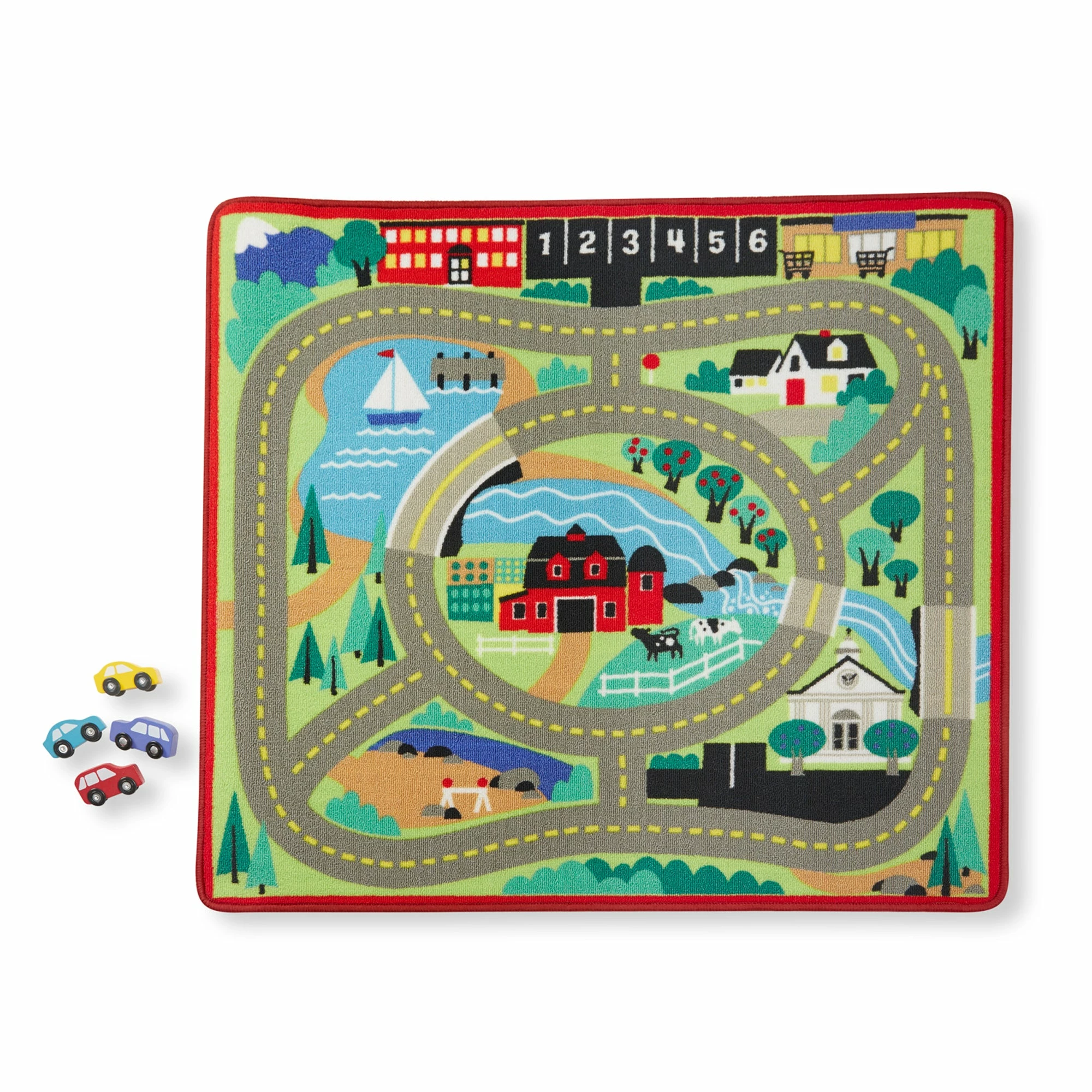 Melissa & Doug Round The Town Road Rug - Image 5