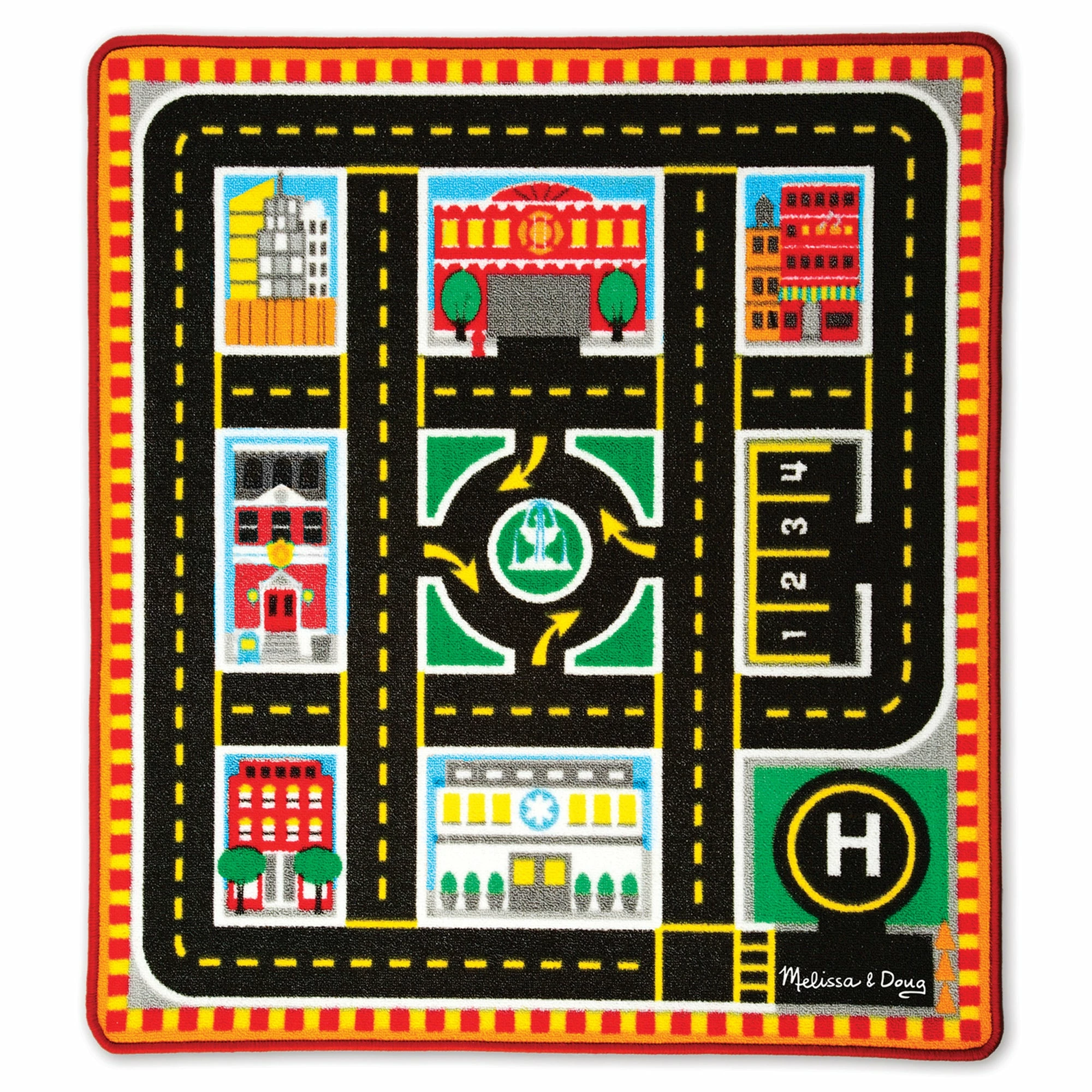 Melissa & Doug Round The City Rescue Rug