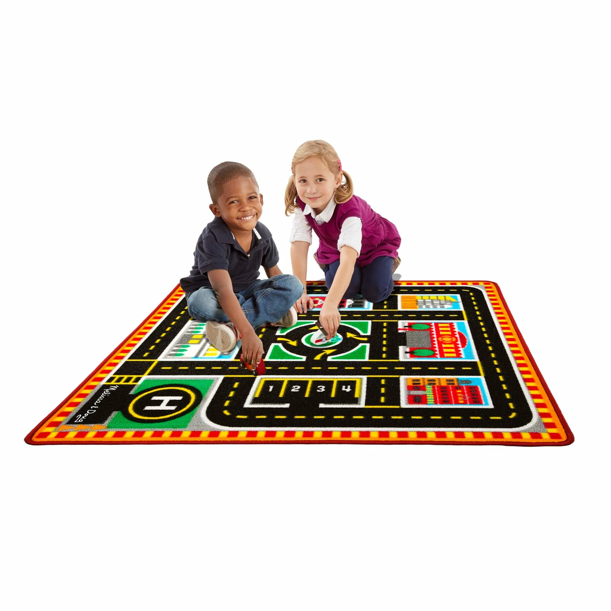 Melissa & Doug Round The City Rescue Rug - Image 2