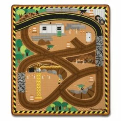 Melissa & Doug Round The Site Construction Truck Rug