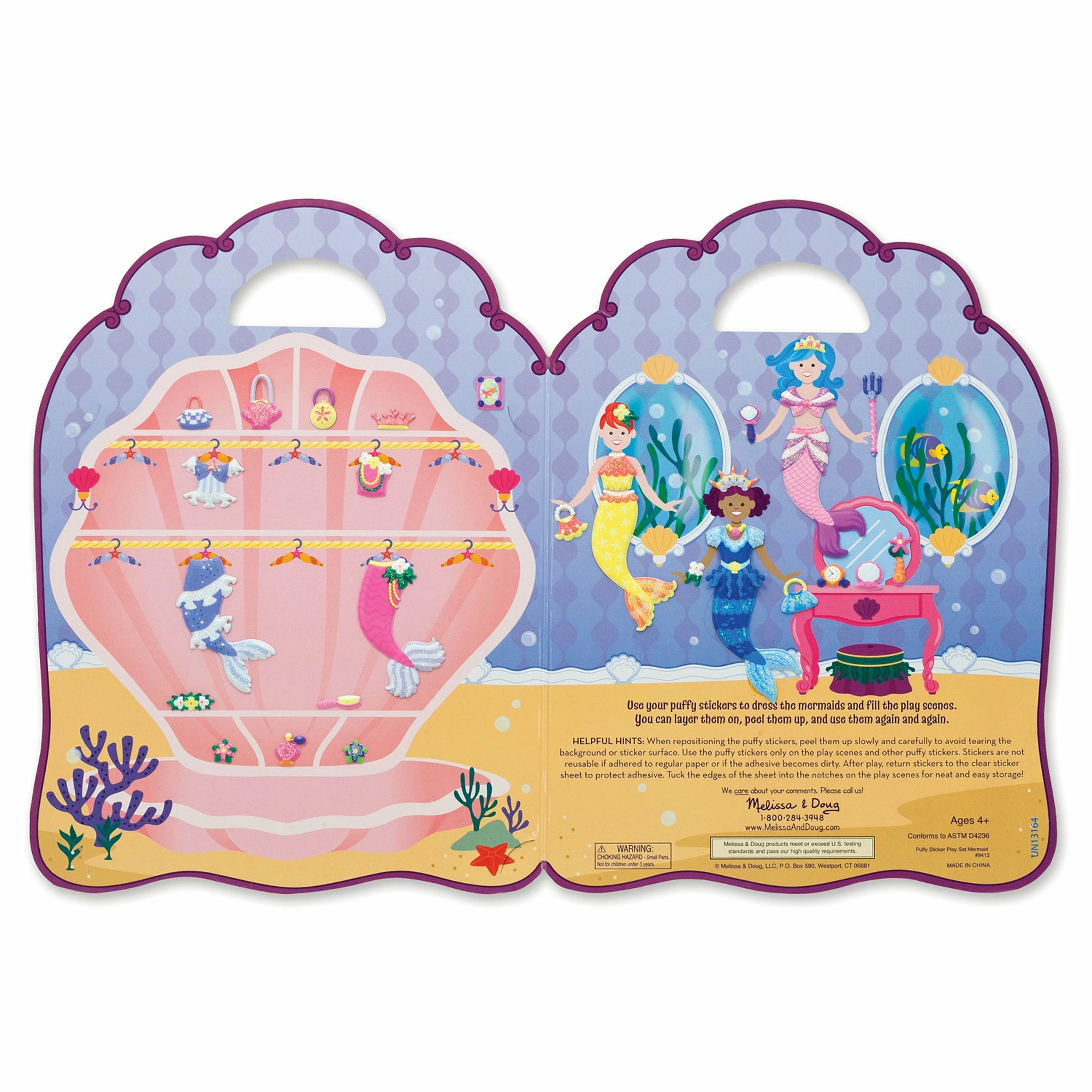 Melissa & Doug Puffy Sticker Play Set - Mermaid - Image 4