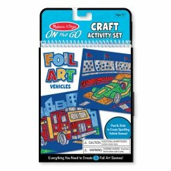 Melissa & Doug On-the-Go Crafts - Foil Art Vehicles