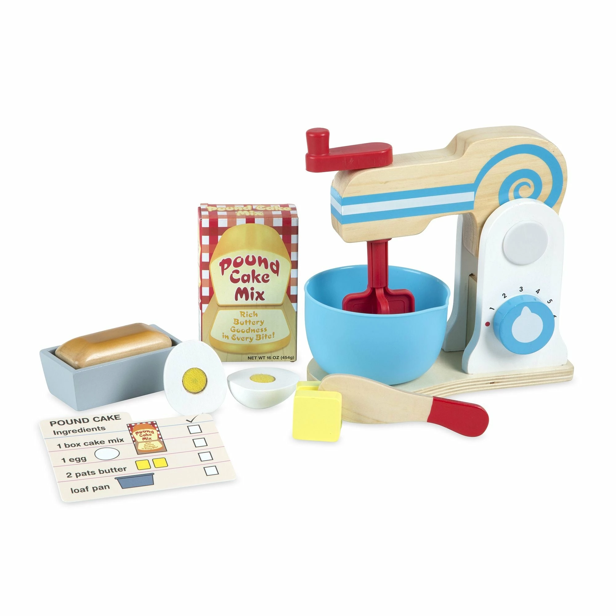 Melissa & Doug Wooden Make-a-Cake Mixer Set