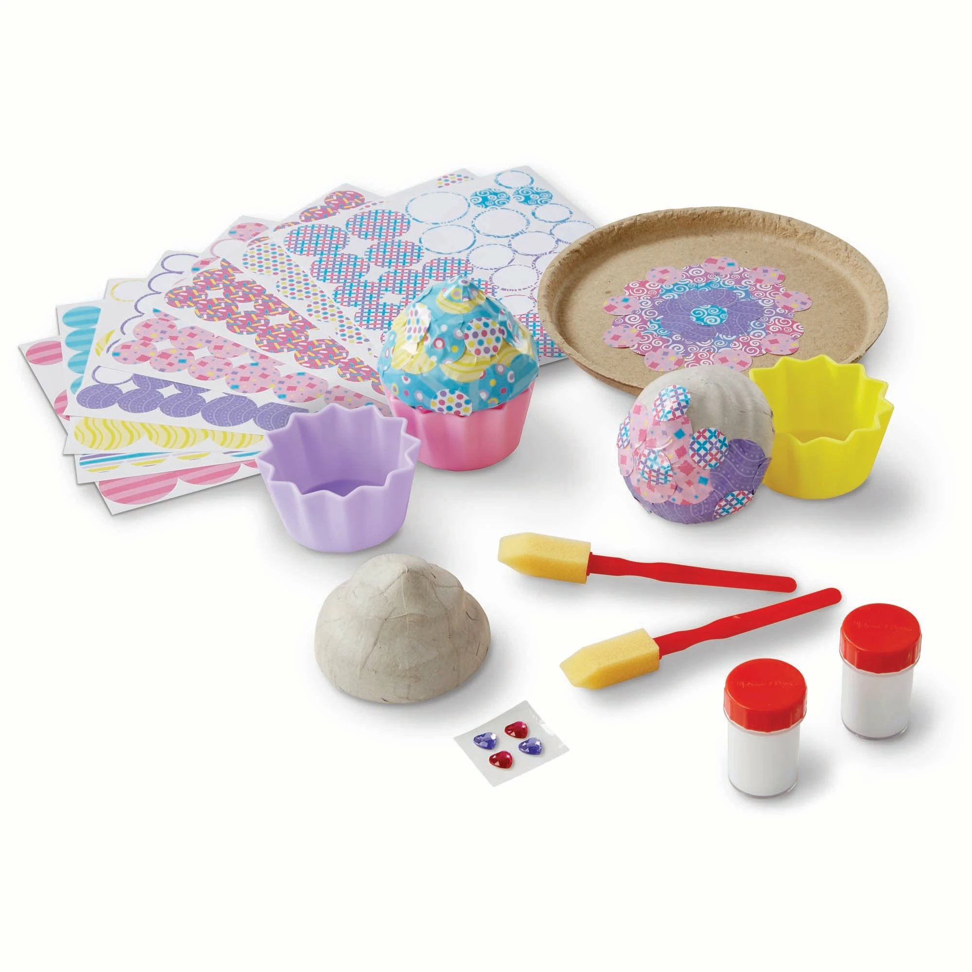 Melissa & Doug Decoupage Made Easy Deluxe Craft Set - Cupcakes - Image 4