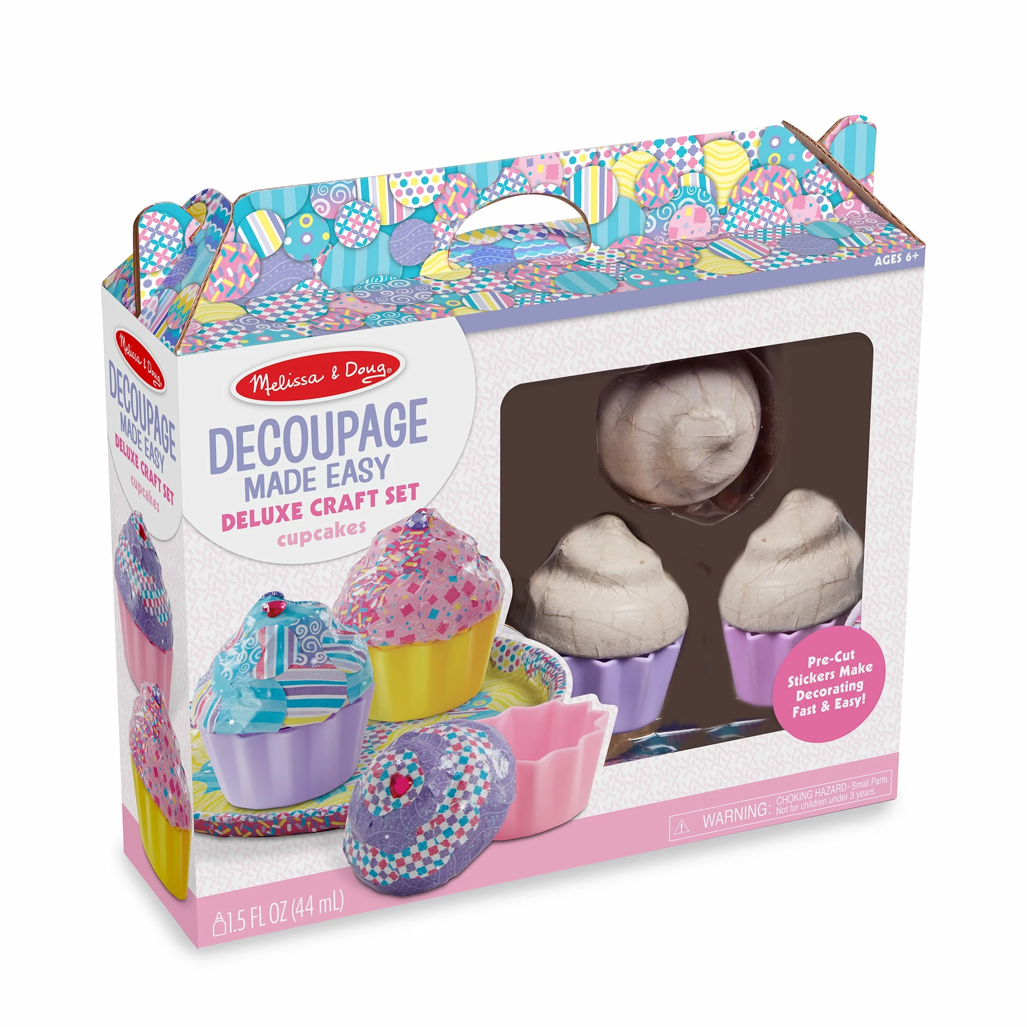Melissa & Doug Decoupage Made Easy Deluxe Craft Set - Cupcakes - Image 6
