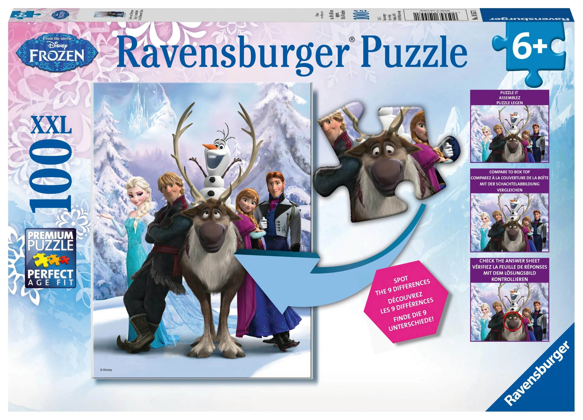 Ravensburger The Frozen Difference - 100pc Hidden Changes Puzzle