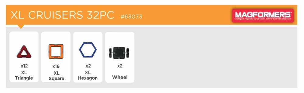 Magformers XL Cruisers 32pc Car Set - Image 11