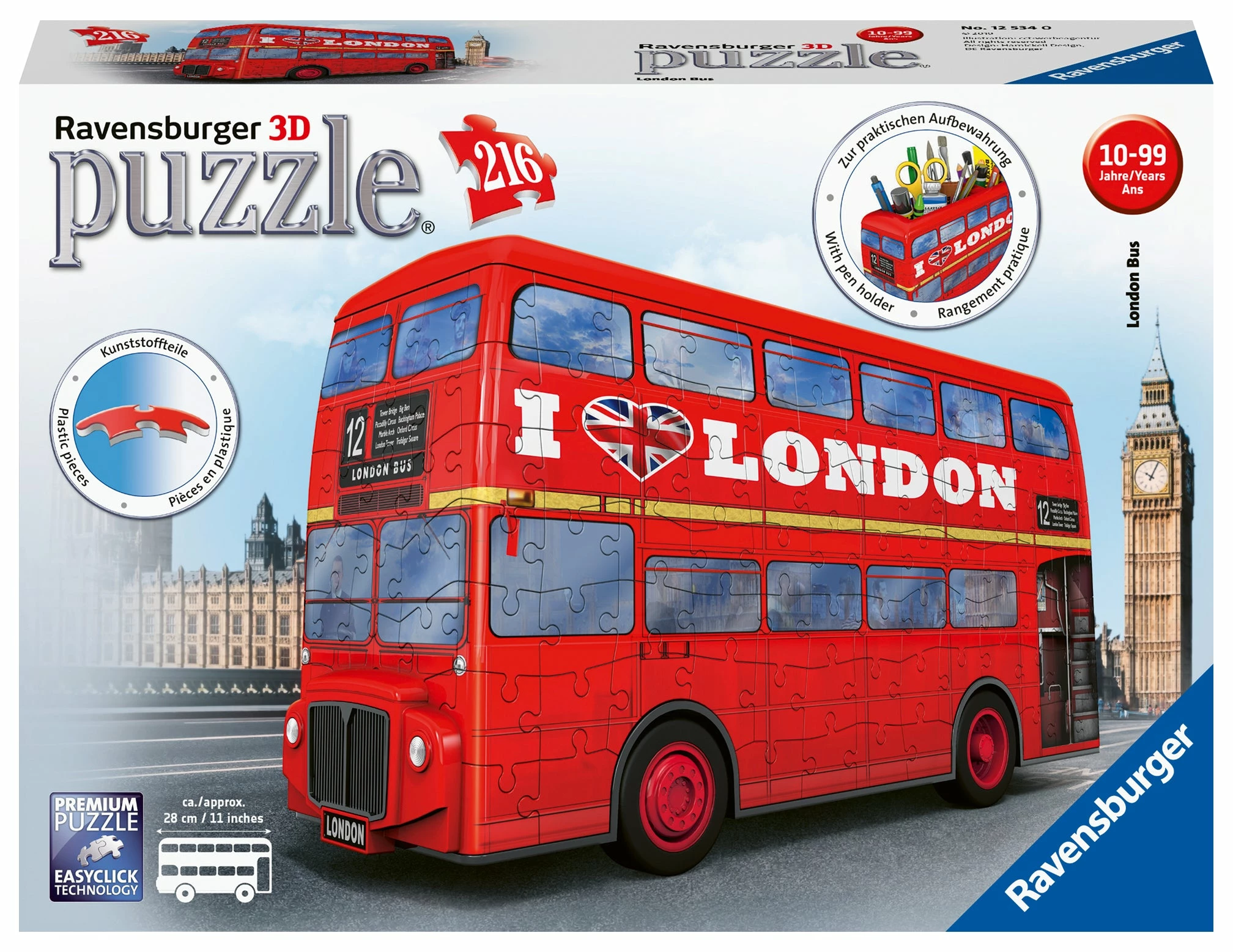 Ravensburger London Bus - 216pc 3D Puzzle